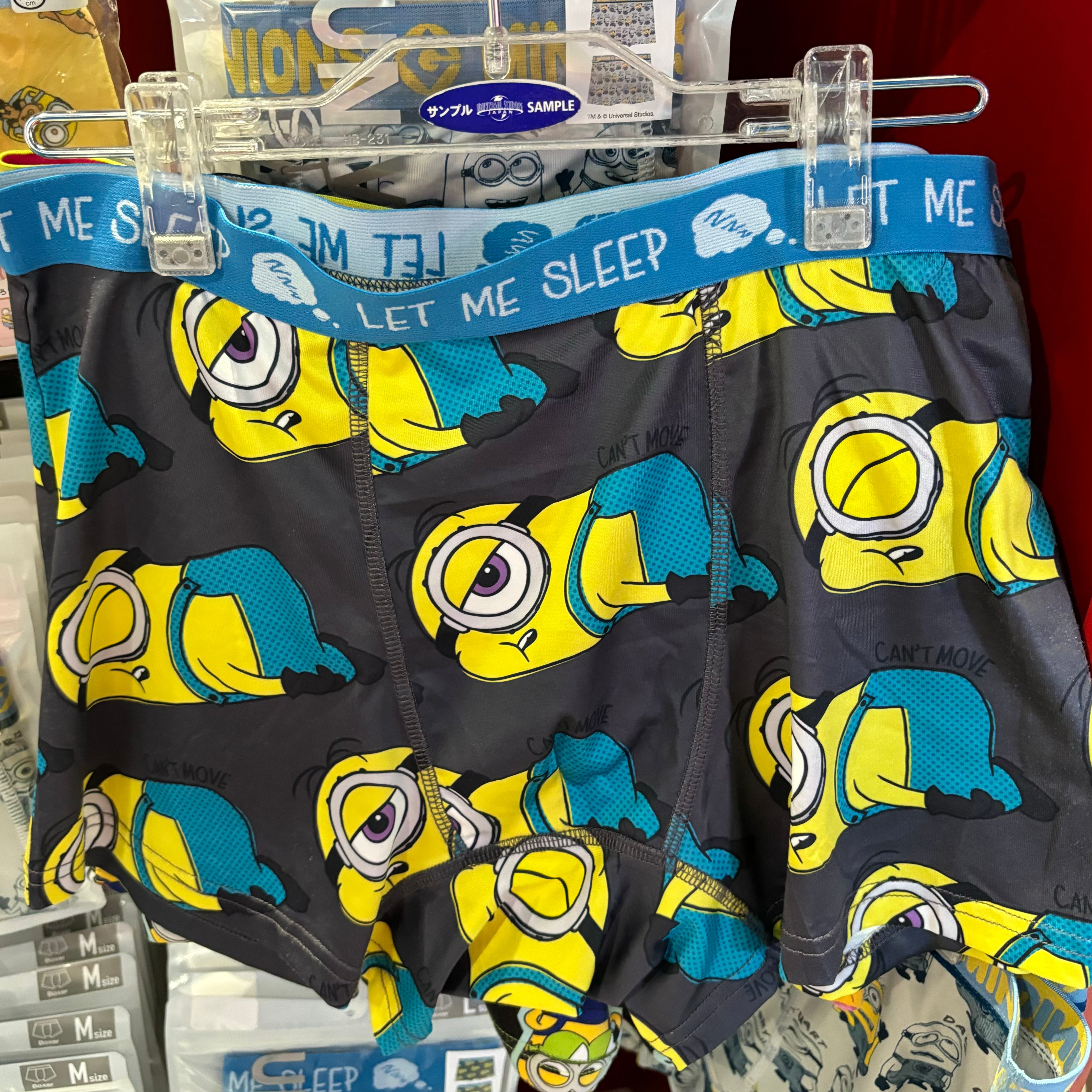 【訂貨】USJ Minions Stuart Let me sleep Men's Boxer 男裝平腳內褲