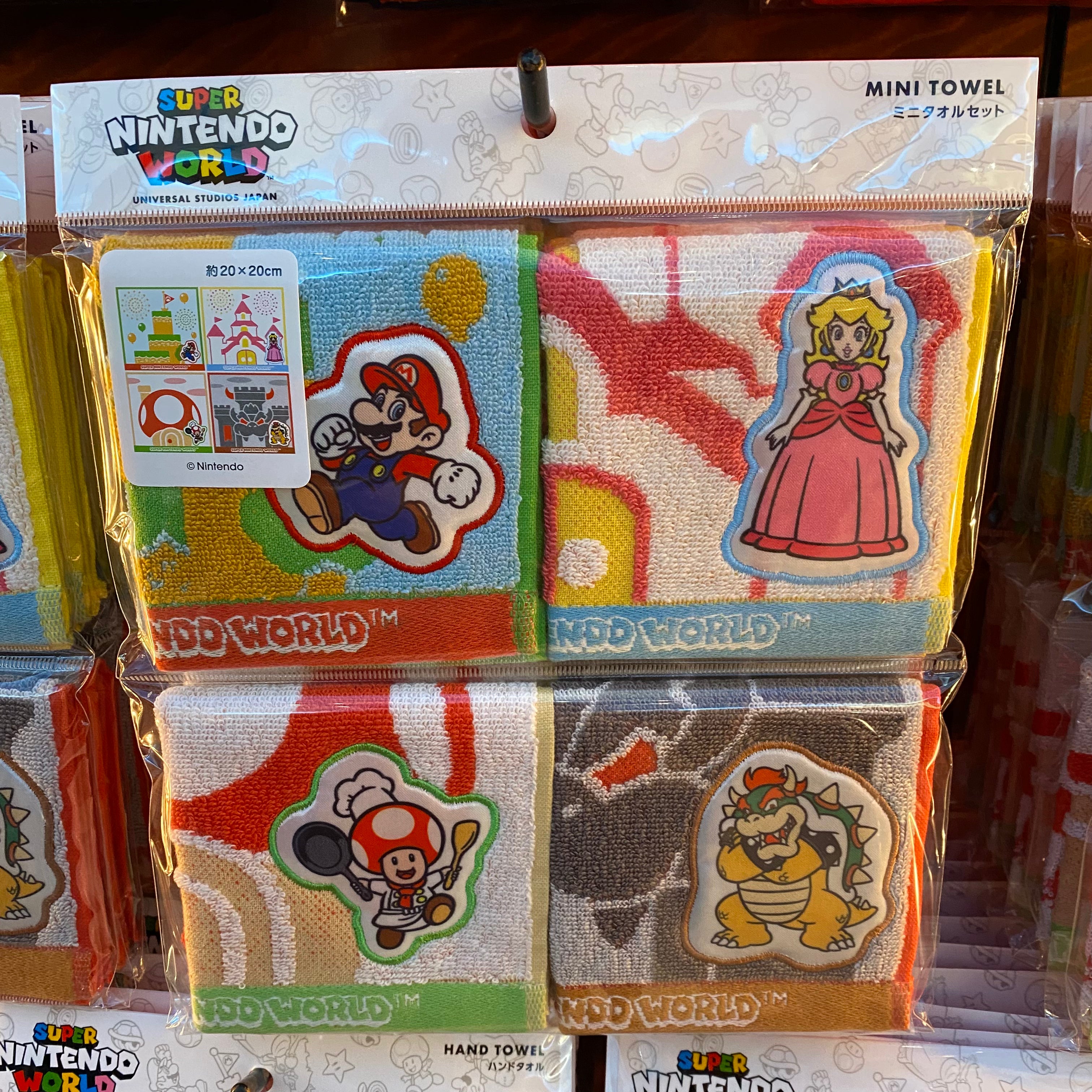 【訂貨】USJ Mario 迷你毛巾套裝 4pcs