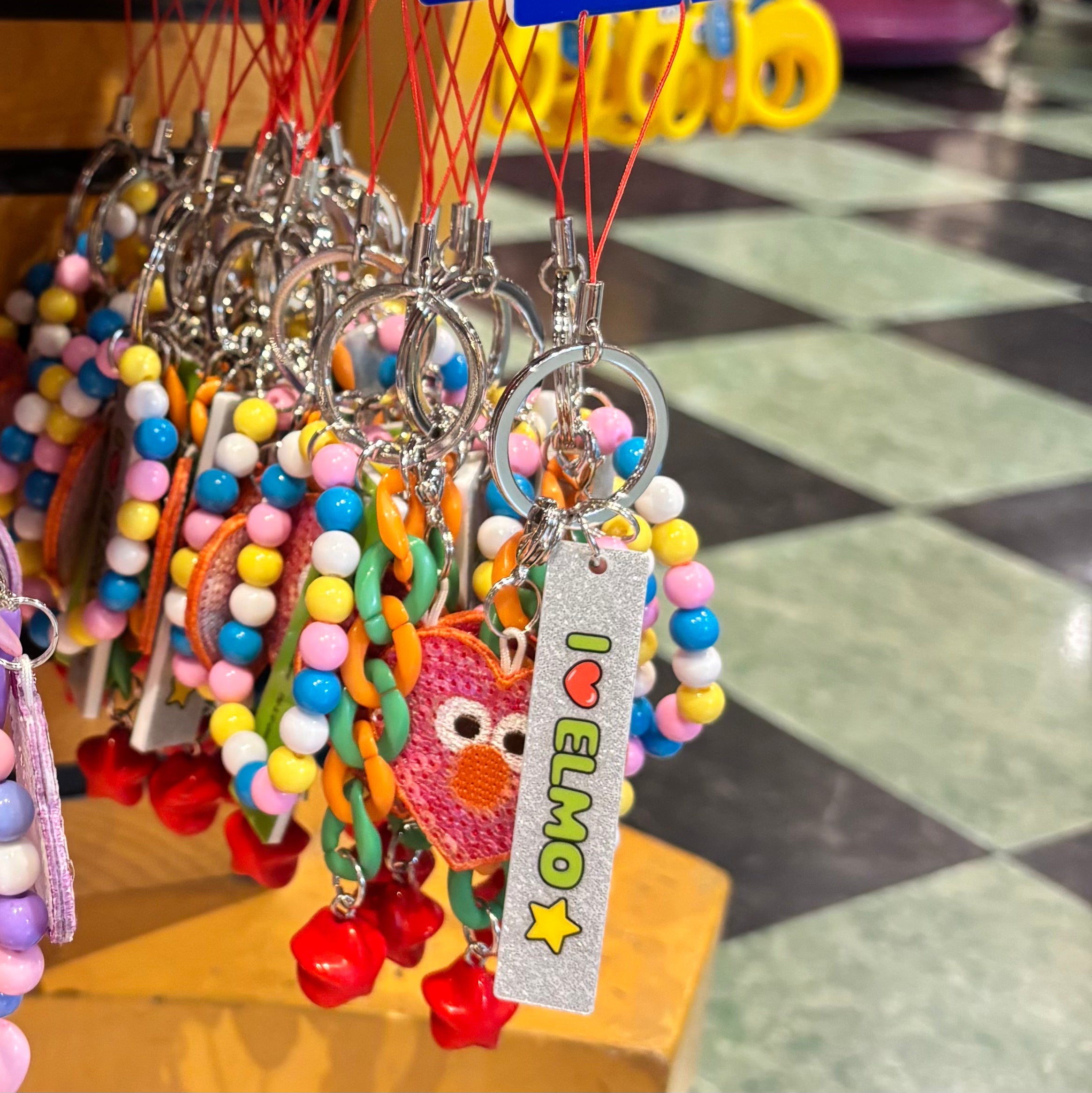 USJ 芝麻街 Elmo 心形牌 鑰匙扣 吊飾 (I Love Elmo)