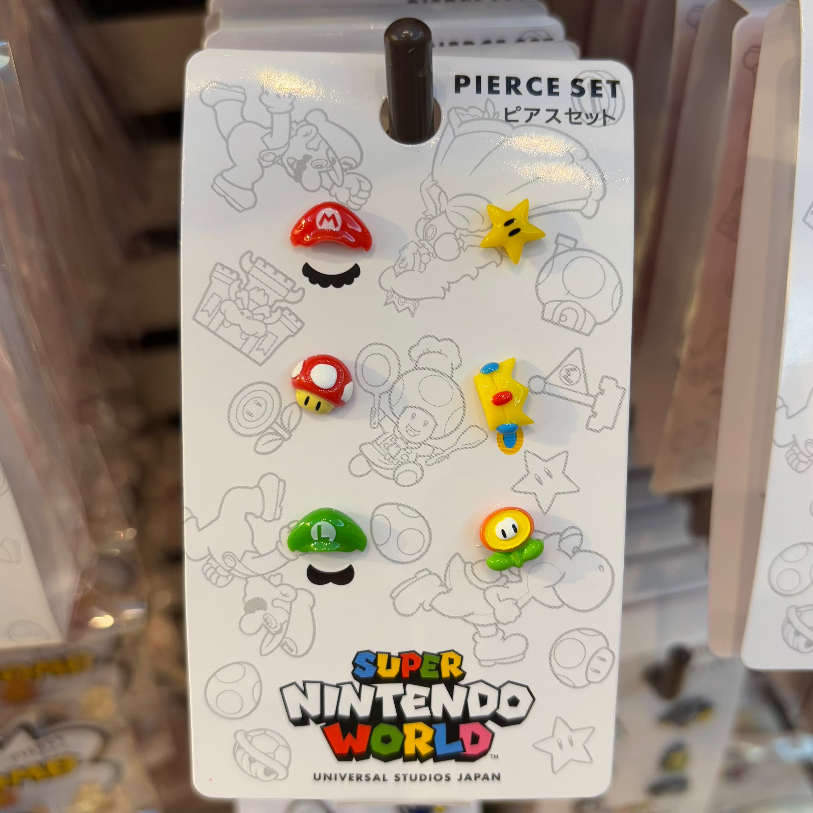 USJ 任天堂世界 Mario 耳環 6pcs