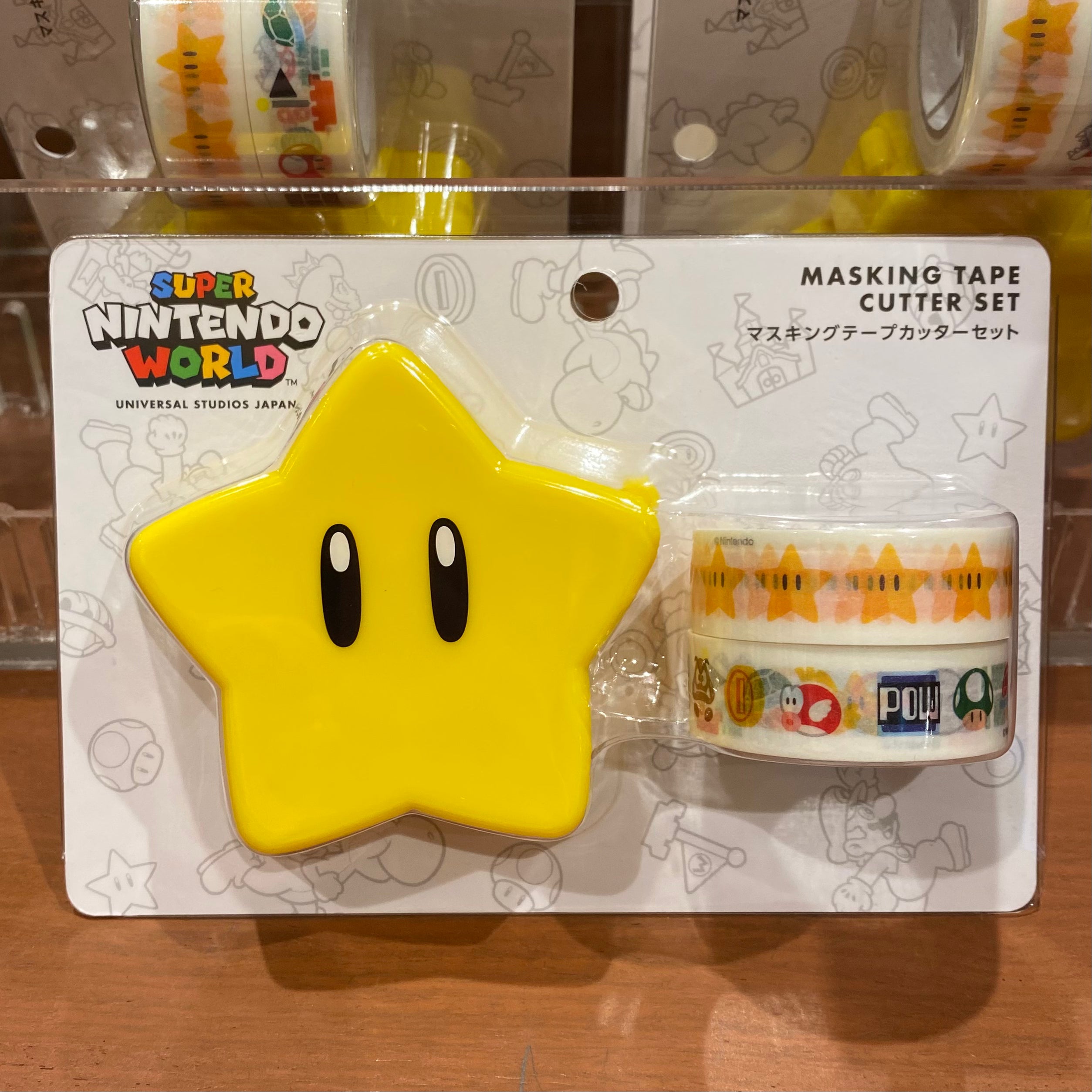 USJ Mario 無敵星星紙膠帶連Cutter 套裝