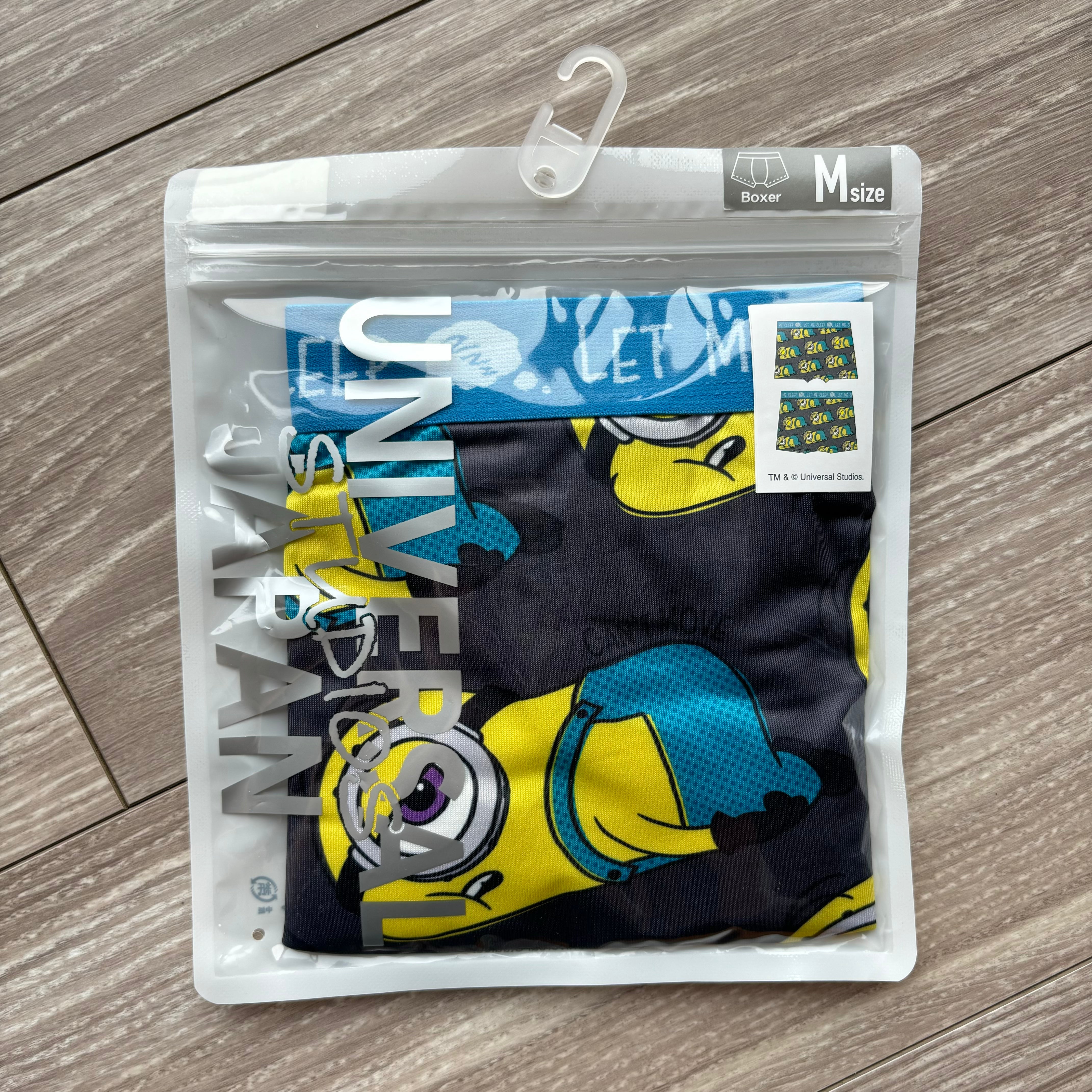 【訂貨】USJ Minions Stuart Let me sleep Men's Boxer 男裝平腳內褲