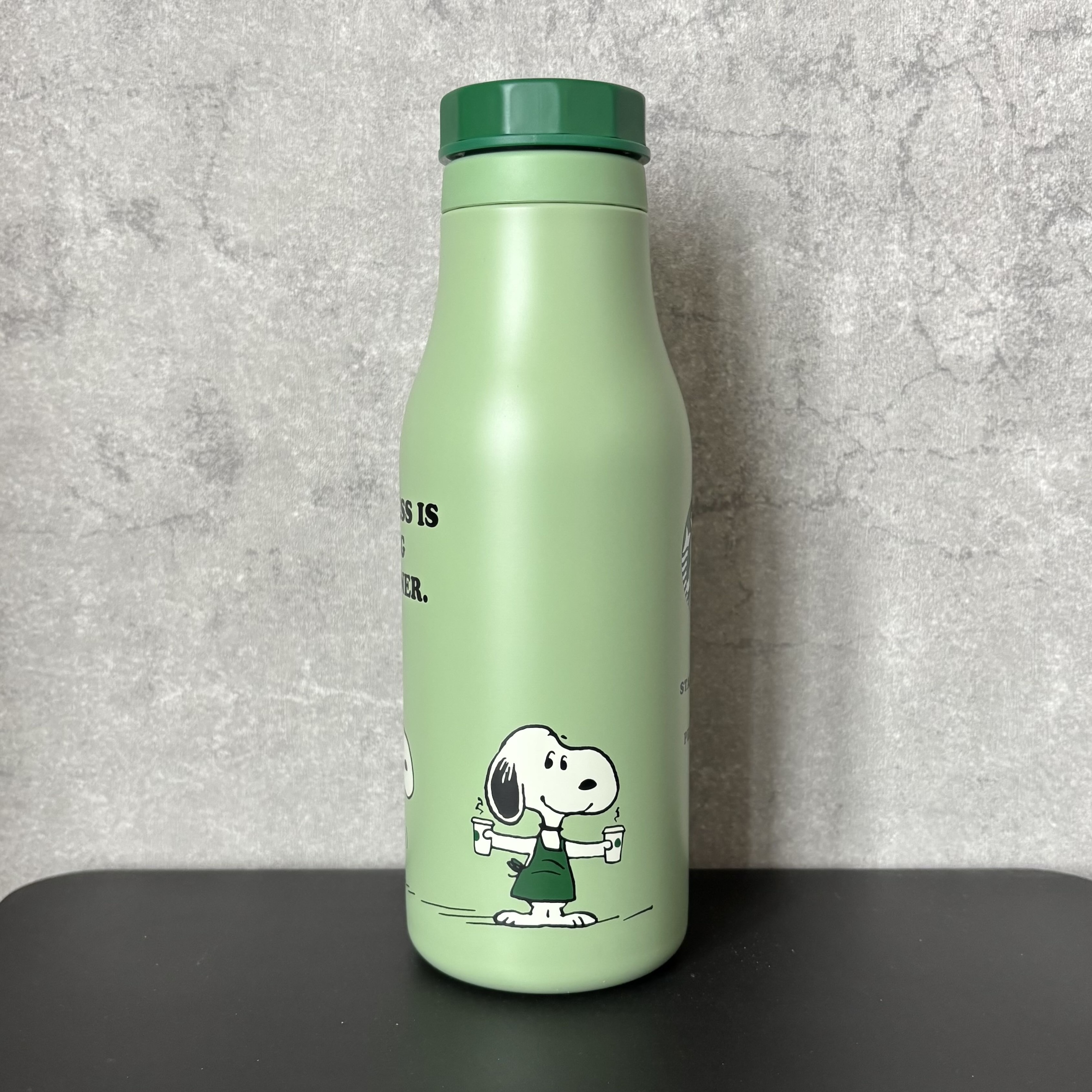 【訂貨】Starbucks x Peanuts Snoopy HAPPINESS IS BEING A PARTNER - 不鏽鋼保溫瓶（綠）