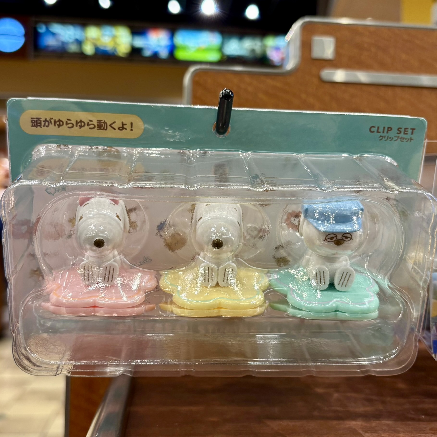 【訂貨】USJ Peanuts Snoopy Belle & Olaf 小夾子套裝（可搖頭）