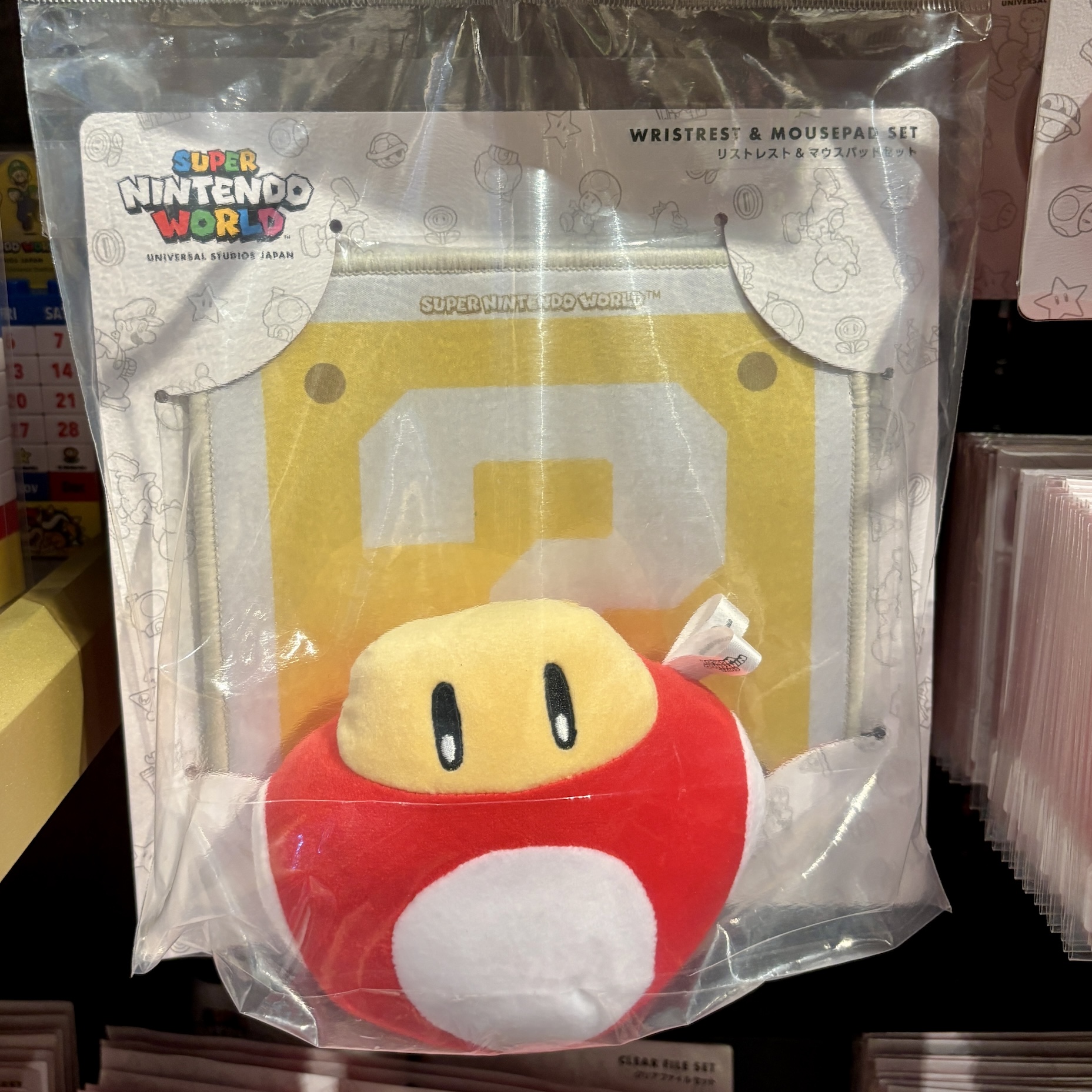 【訂貨】USJ Mario 手枕連滑鼠墊套裝 蘑菇 問號方塊