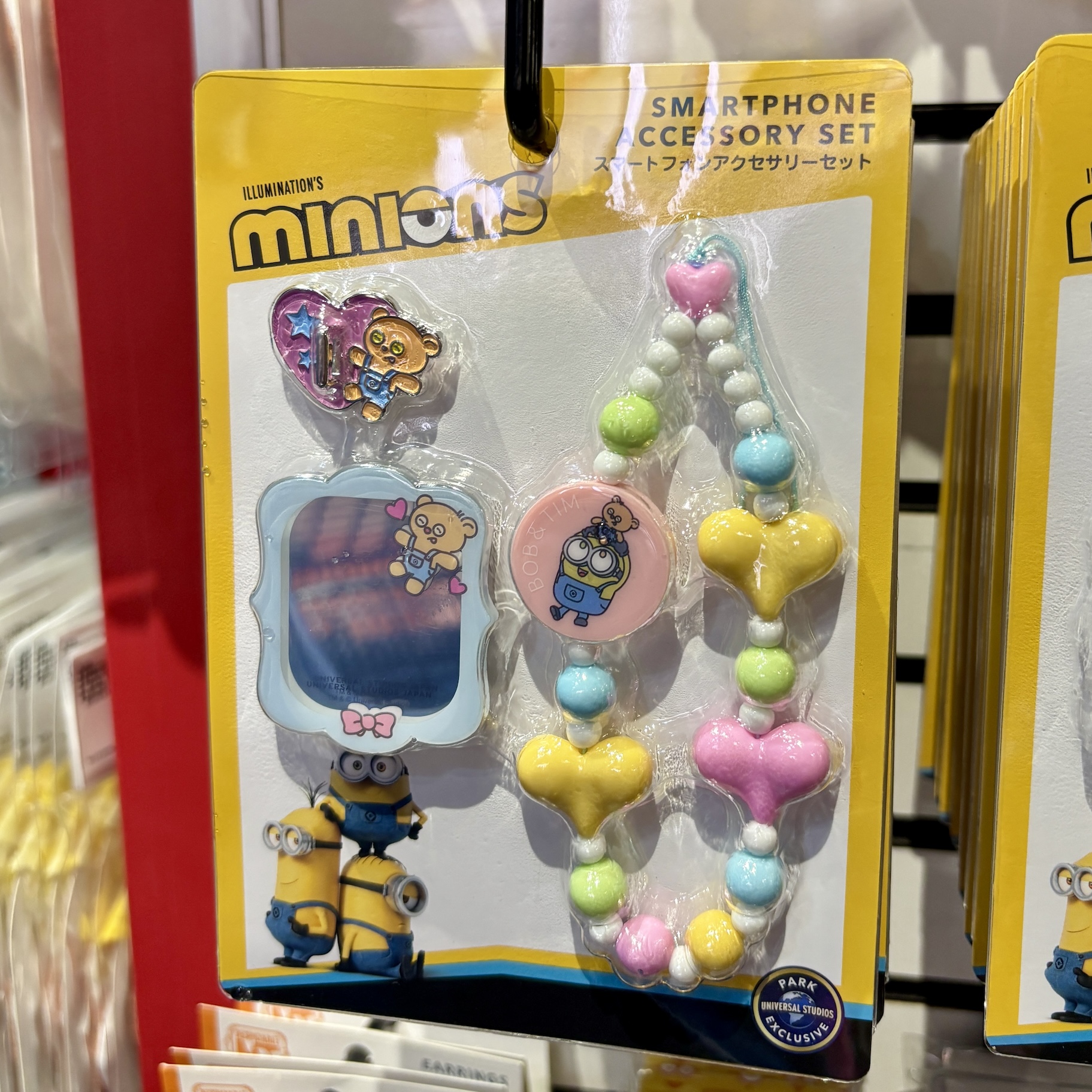 USJ Minions Bob & Tim Phone Strap, Smartphone Accessory 3-Piece Set