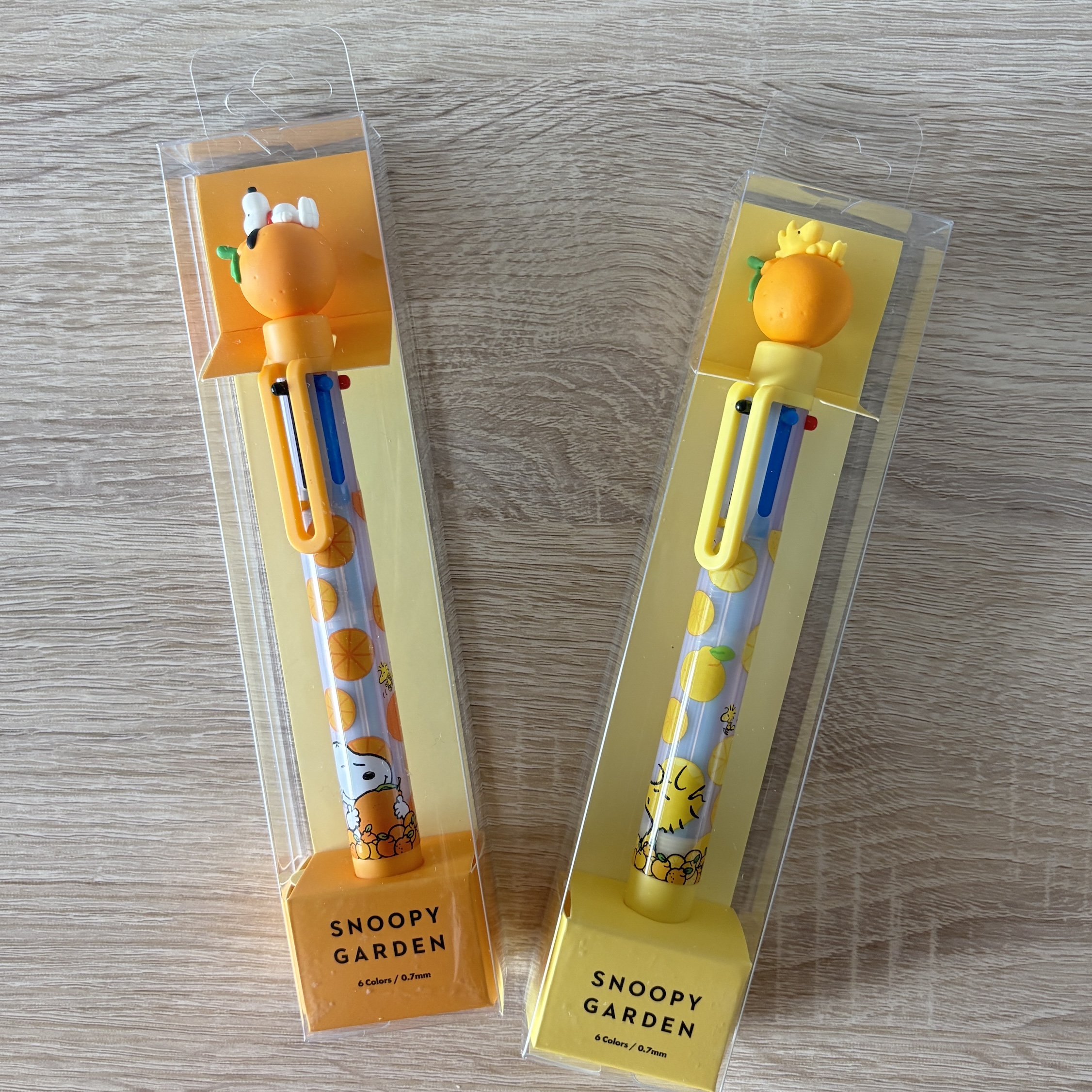 【訂貨】SNOOPY GARDEN 史努比庭園 韓國濟州島限定 - Snoopy & Woodstock 柑橘主題 6色原子筆