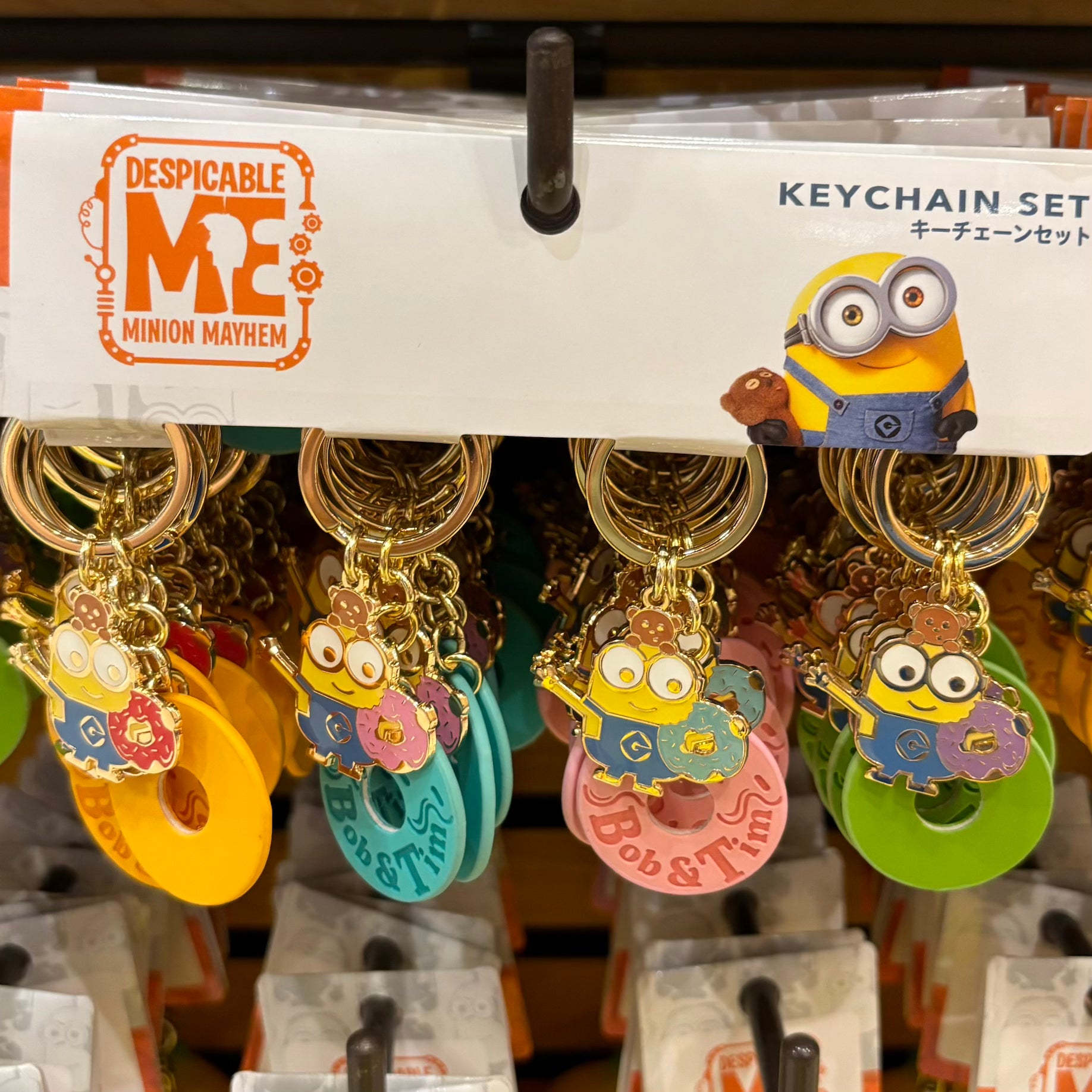 USJ Minions Bob & Tim 冬甩 甜甜圈 Keychain