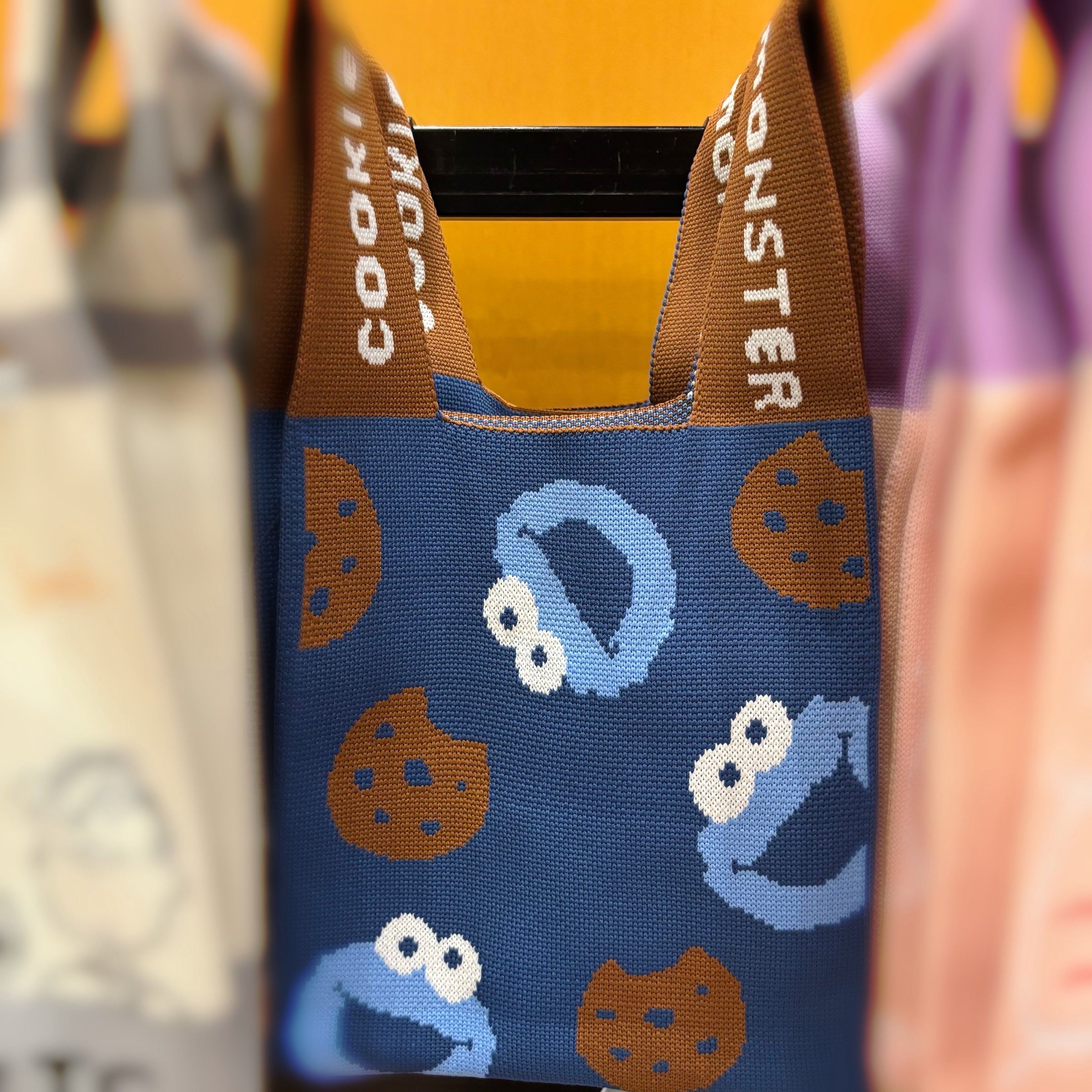 USJ Cookie Monster 針織手挽袋 Tote Bag