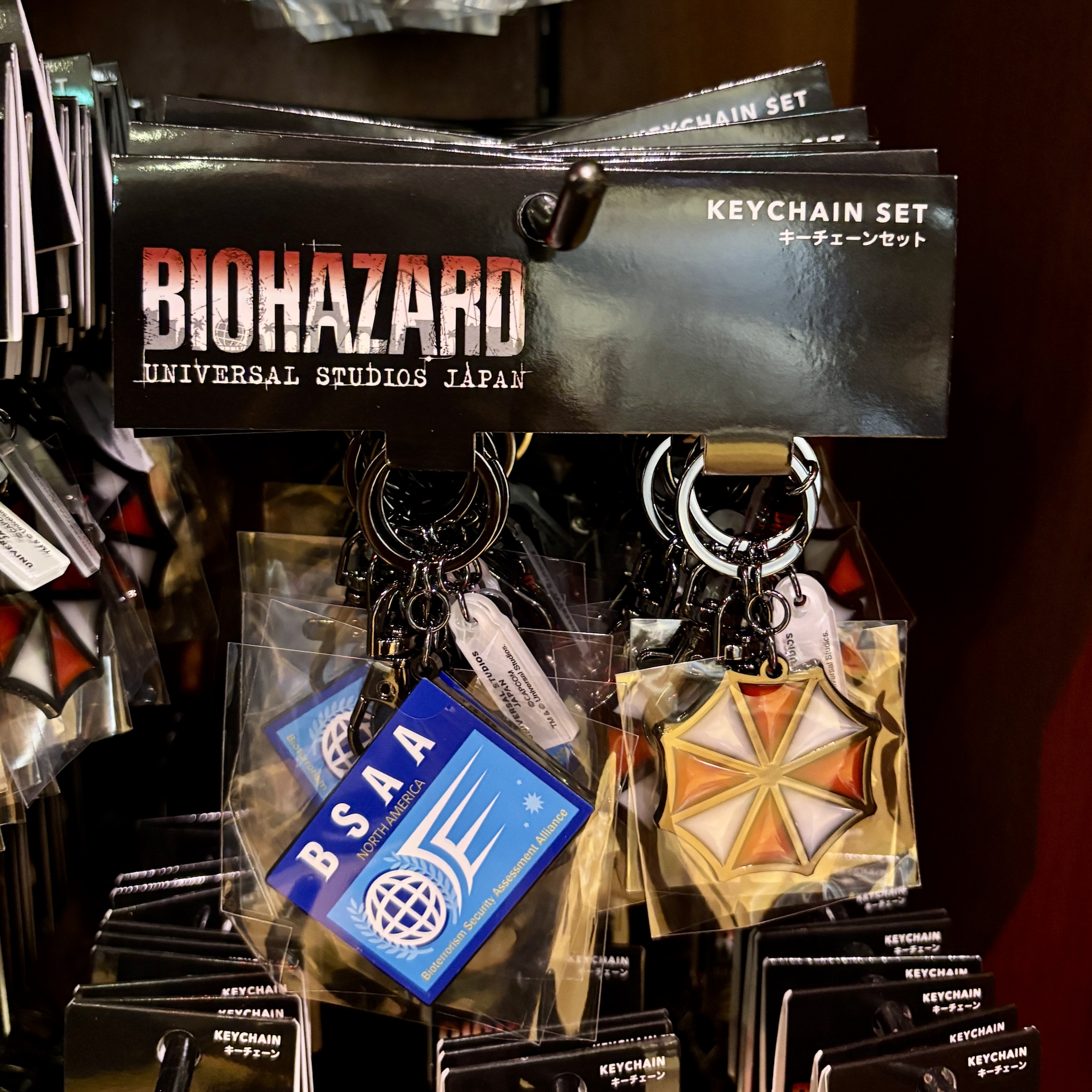 【訂貨】USJ Halloween 生化危機 BSAA/U.B.C.S. 鑰匙扣套裝