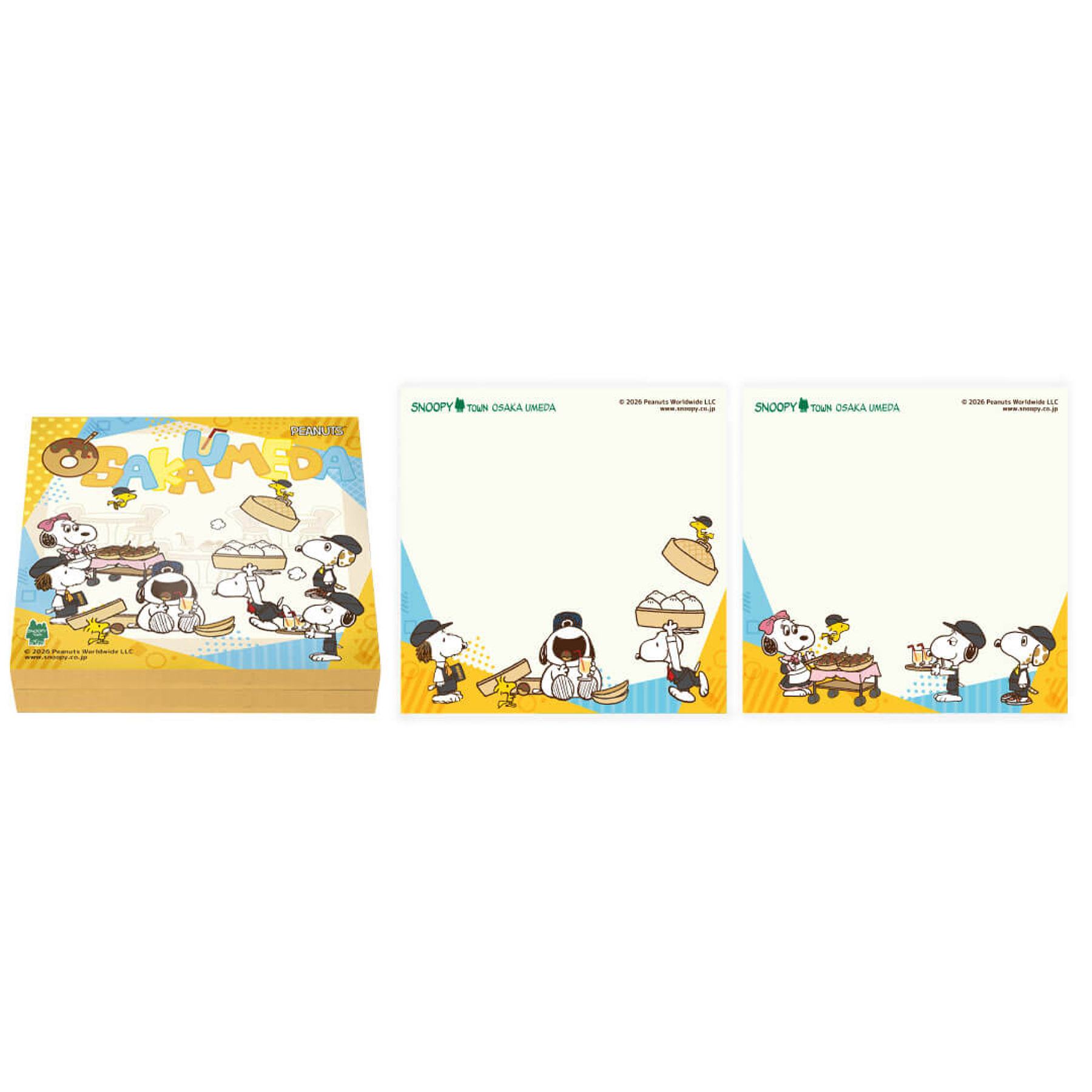 【訂貨】Snoopy Town 大阪梅田店限定「當地美食」系列 - 明信片 Memopad