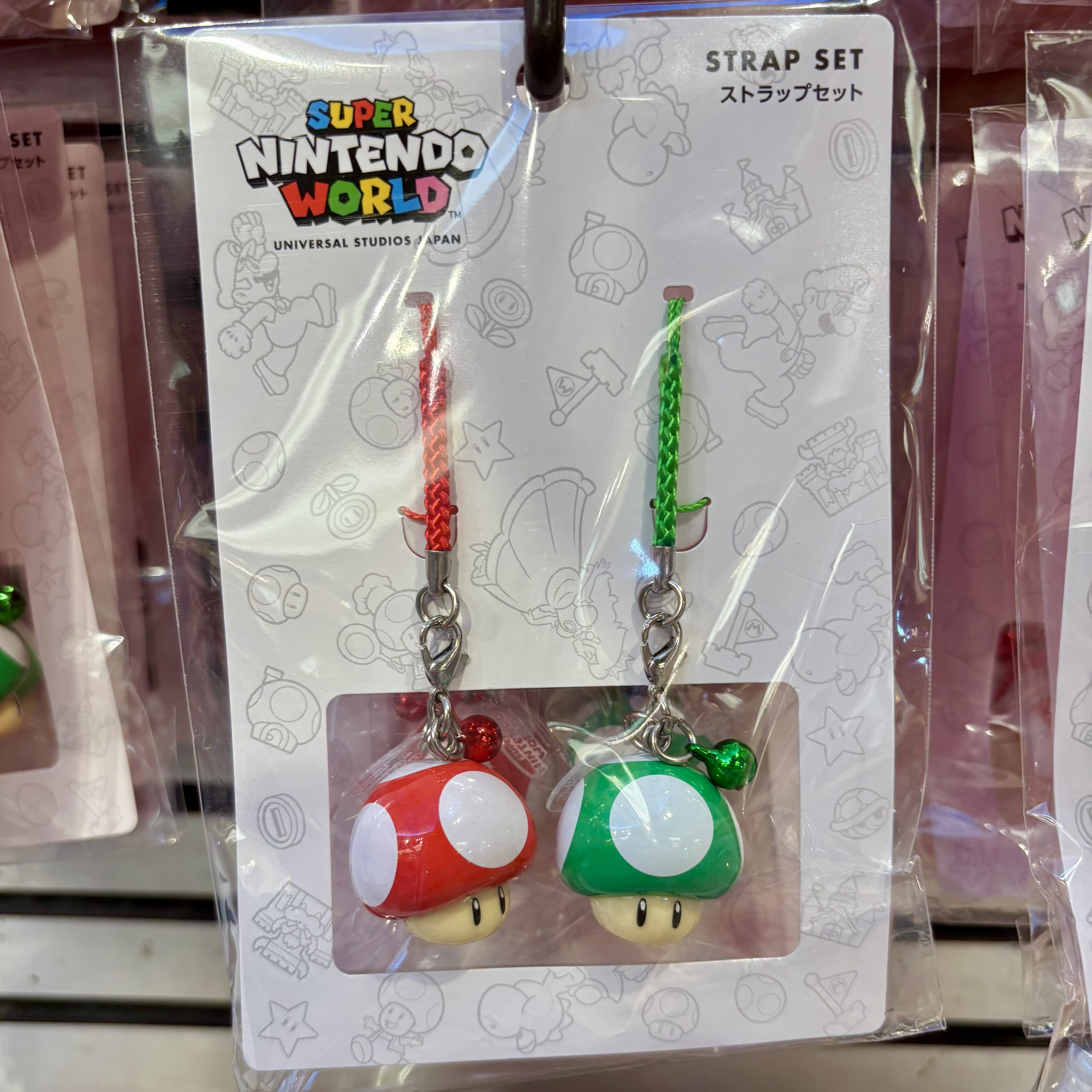 【訂貨】USJ Mario 蘑菇 小掛飾 Strap Set