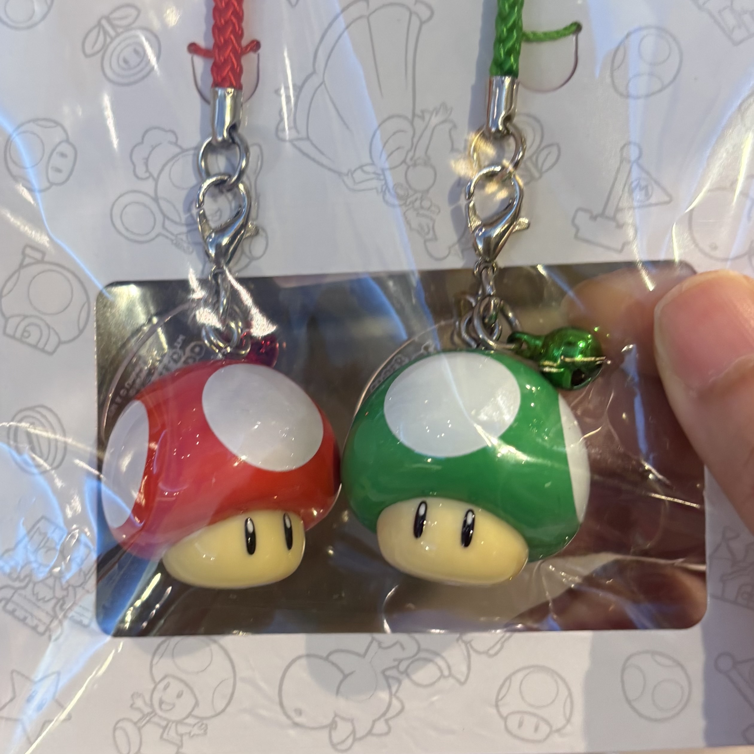 【訂貨】USJ Mario 蘑菇 小掛飾 Strap Set