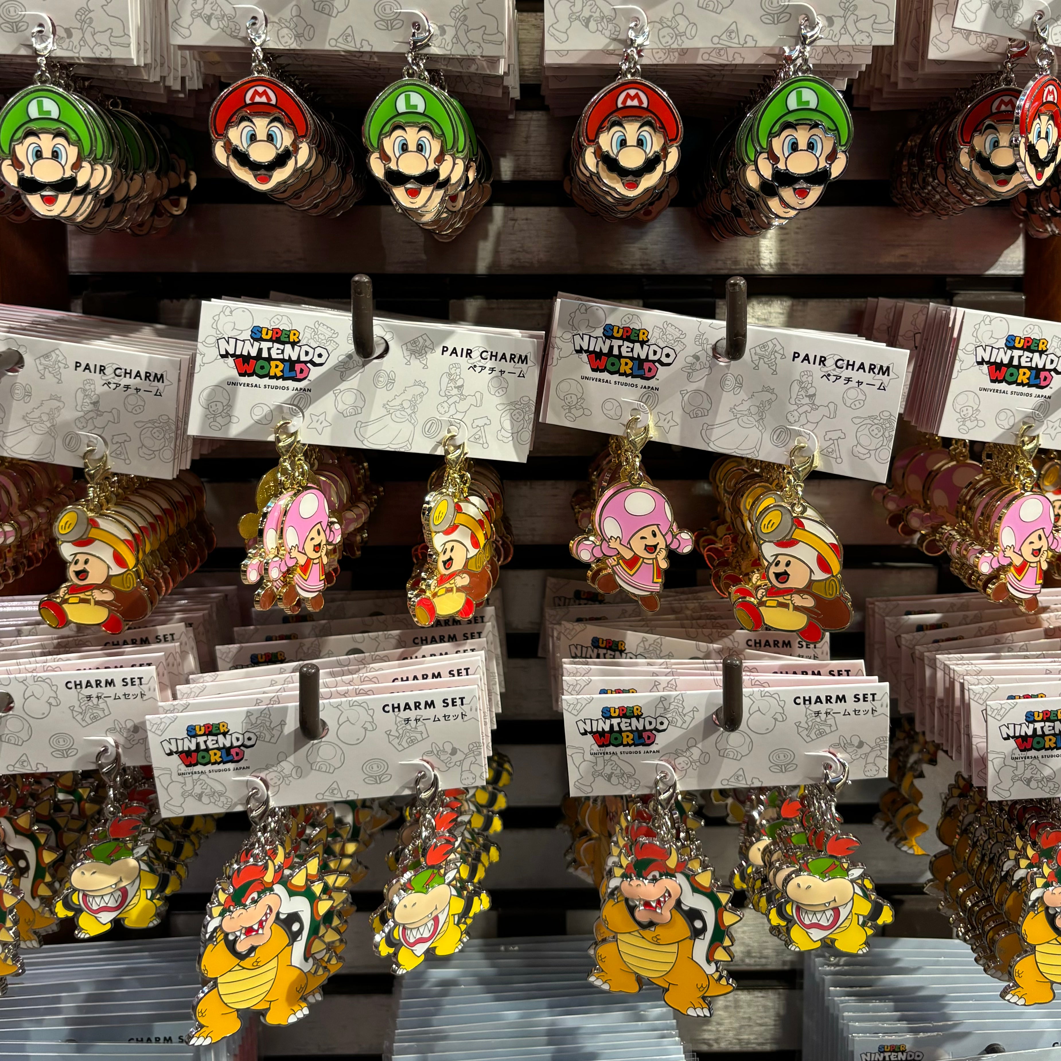 【訂貨】USJ Mario Luigi 奇諾比奧 庫巴 Pair Charm Set