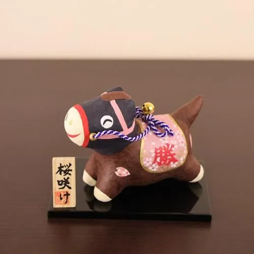【訂貨】日本 新年 緣起物 馬年開運擺設 紙張子（櫻花 勝馬）
