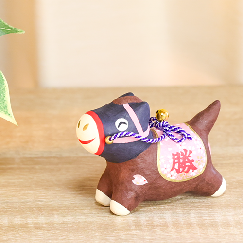 【訂貨】日本 新年 緣起物 馬年開運擺設 紙張子(櫻花 勝馬)