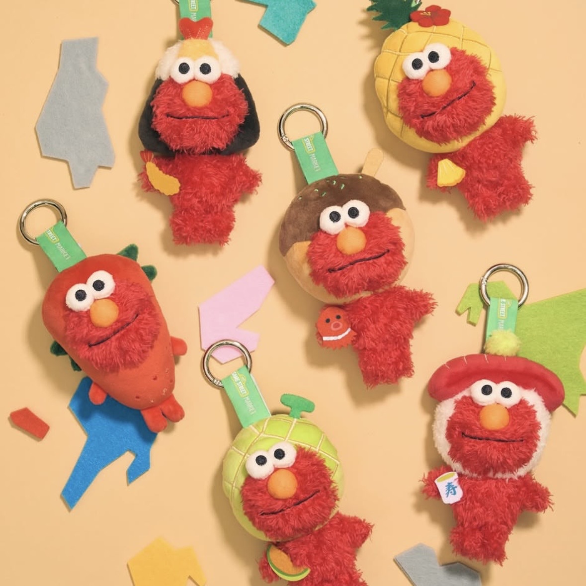 【訂貨】Sesame Street Market Hello Japan 芝麻街日本當地美食系列 - Elmo 掛飾