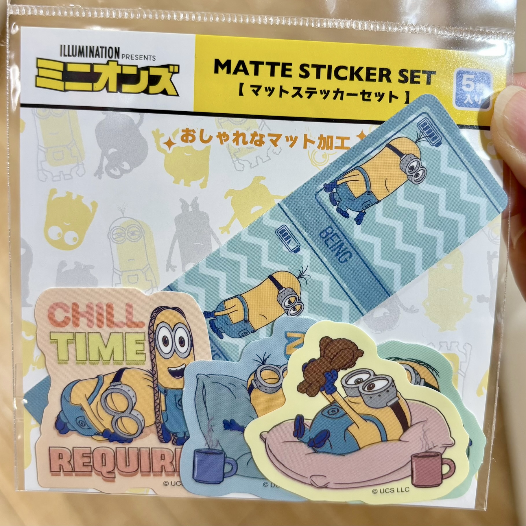 【訂貨】Minions 懶洋洋貼紙套裝 5枚 