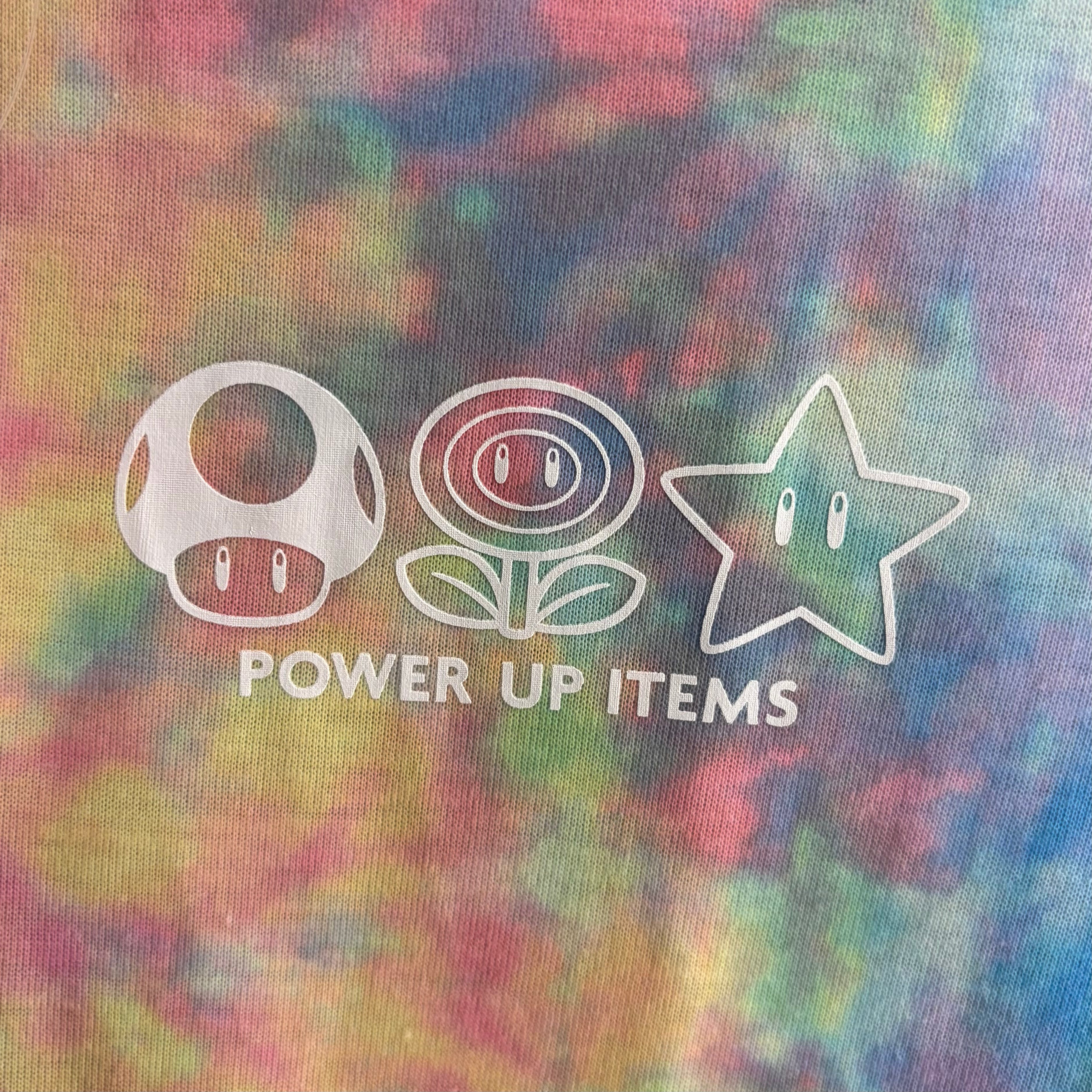 【訂貨】USJ Mario Power Up Items 道具圖案 彩色 Tshirt（藍）
