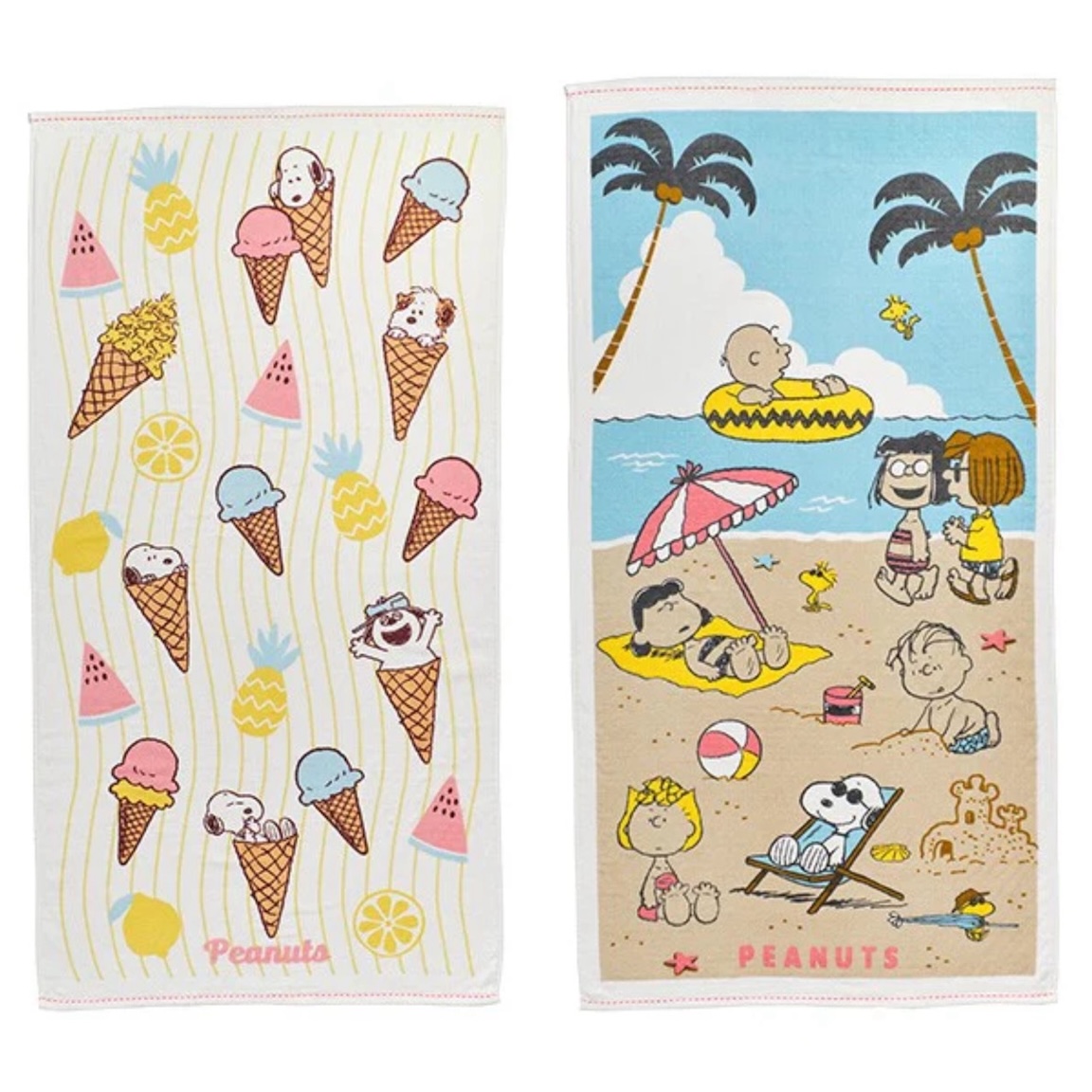 【訂貨】Snoopy 和風夏季全棉毛巾 - 浴巾