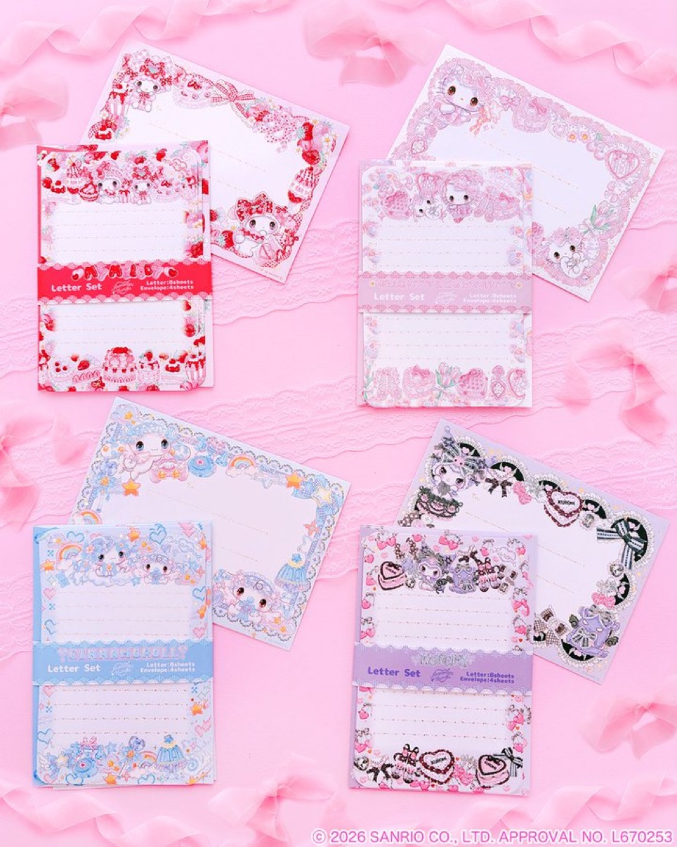 【訂貨】Sanrio x Amenomori Fumika 第二彈 文具系列 - 信紙套裝