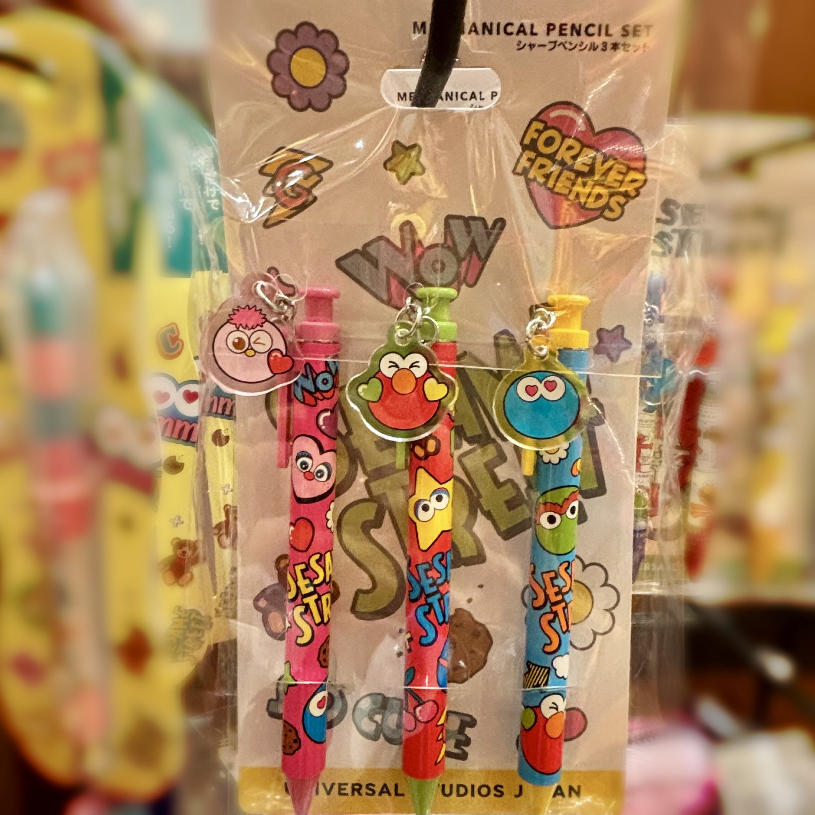 【訂貨】USJ 芝麻街 鉛芯筆 自動鉛筆套裝 3pcs