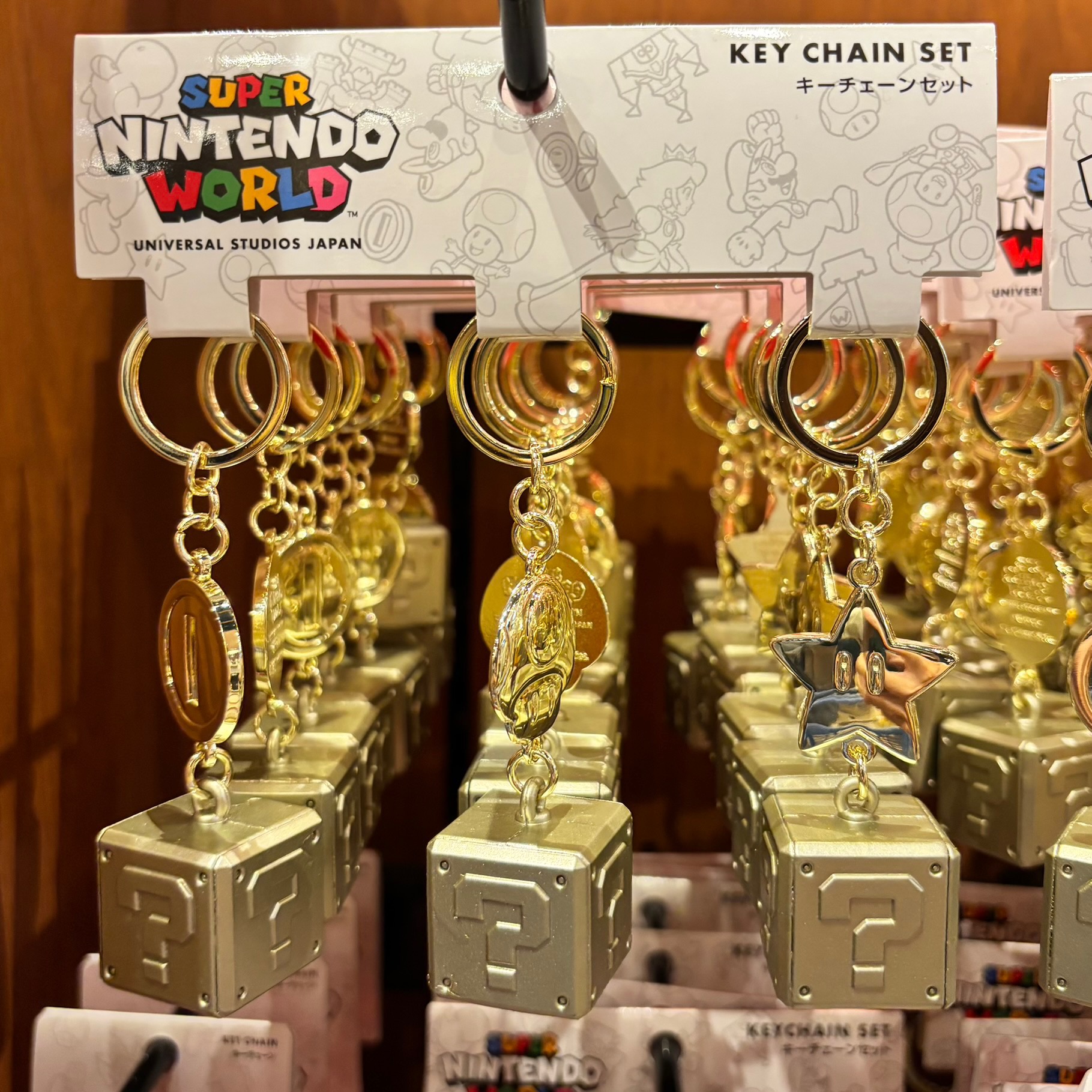 【訂貨】USJ Mario 金幣 蘑菇 無敵星星 鑰匙扣 鑰匙圈套裝