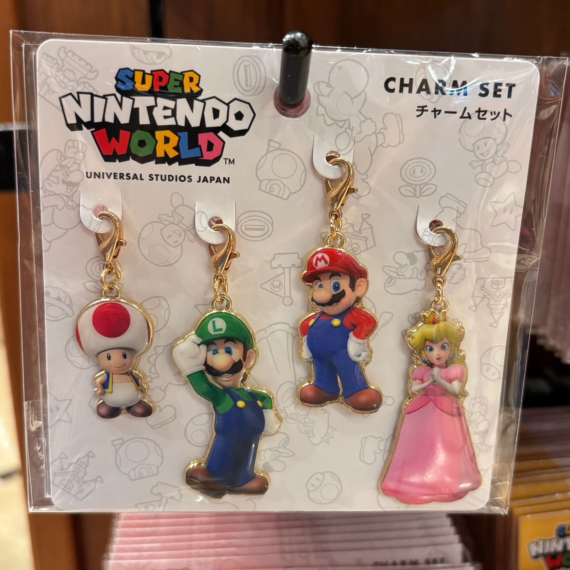 【訂貨】USJ 任天堂世界 奇諾比奧 x Mario x Luigi x 碧姬公主 小吊飾  Charm Set