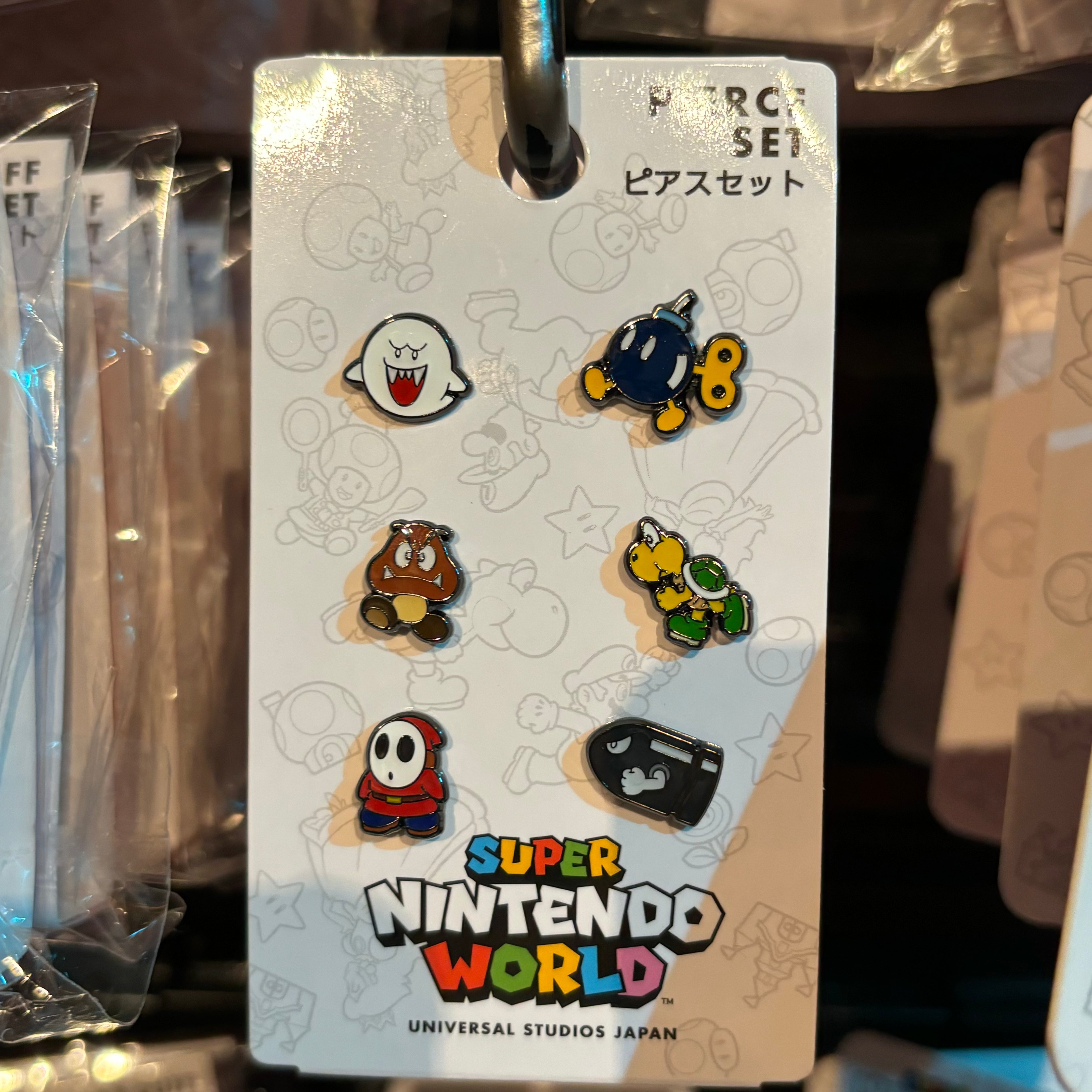 【訂貨】USJ 任天堂世界 Mario 敵人系列 耳環 6pcs