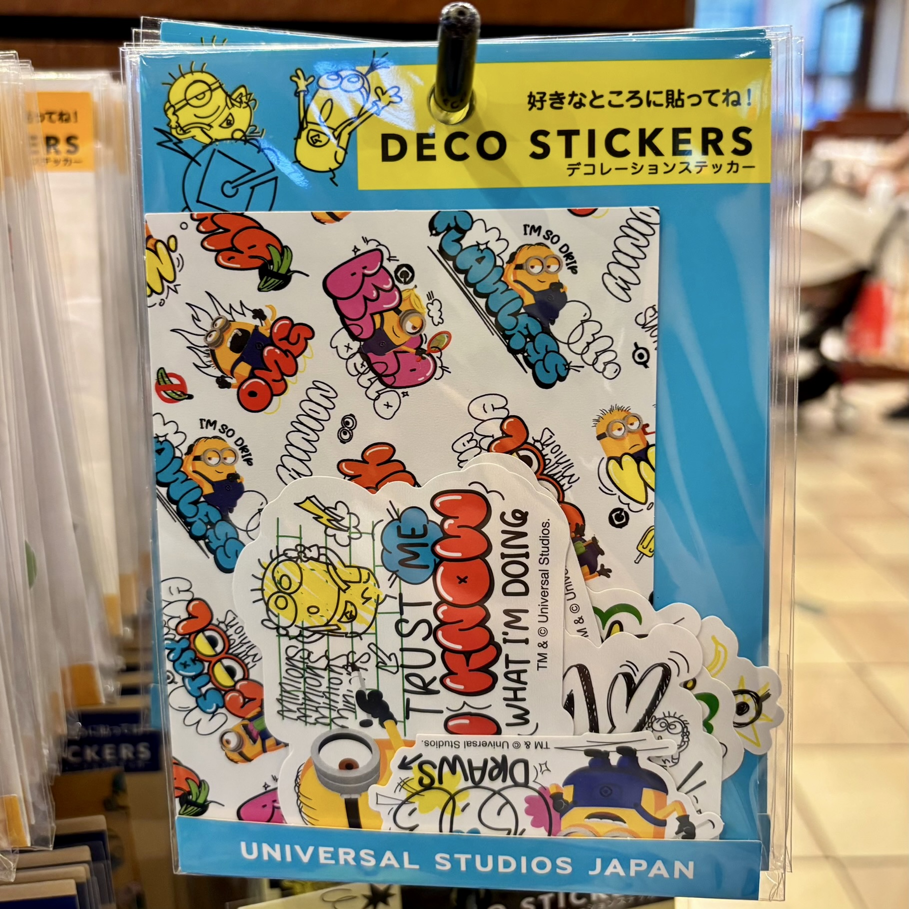 【訂貨】USJ Minions 貼紙套裝 Sticker Set 10pcs（Bob Draws）