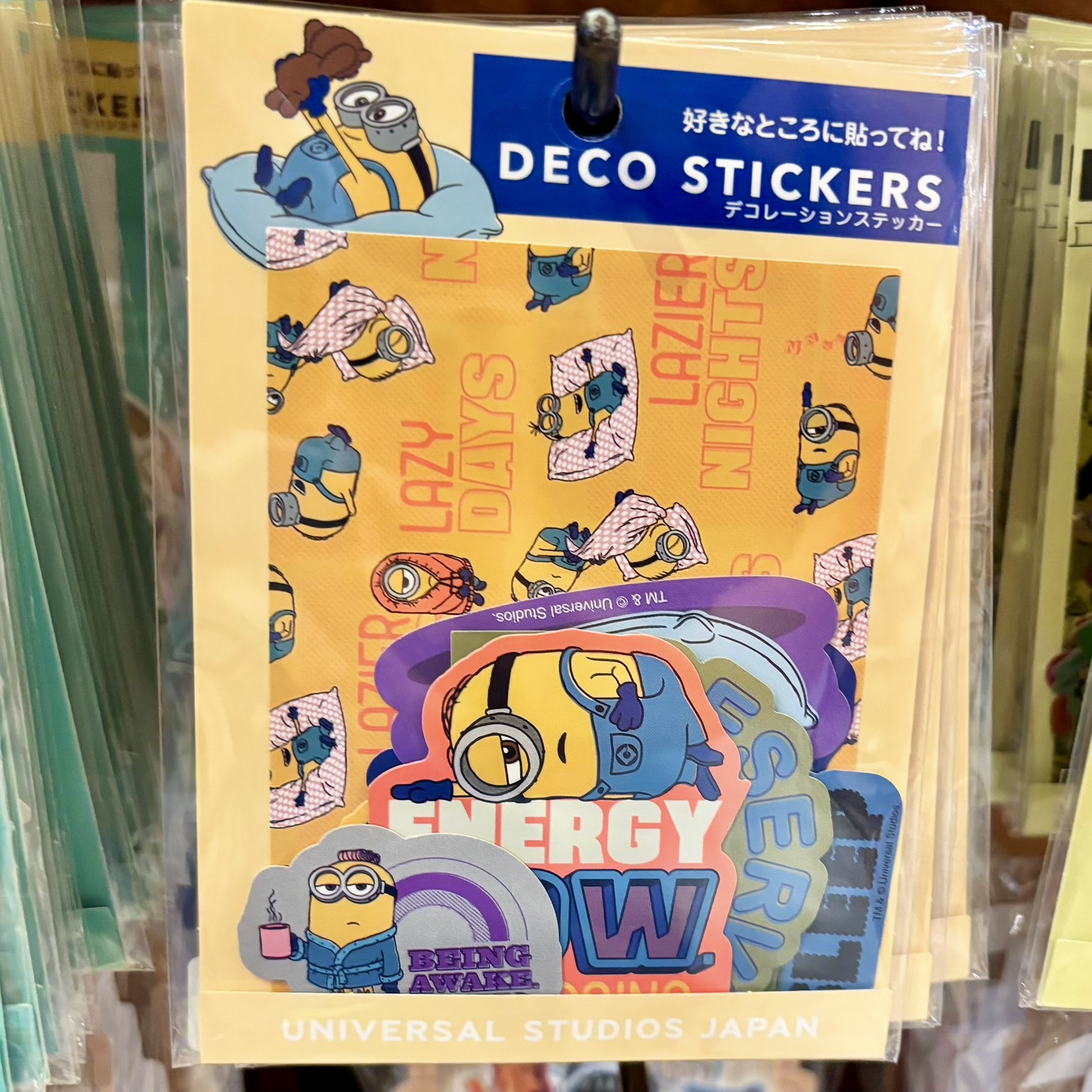 【訂貨】USJ Minions 貼紙套裝 Sticker Set 10pcs（Lazy Days）