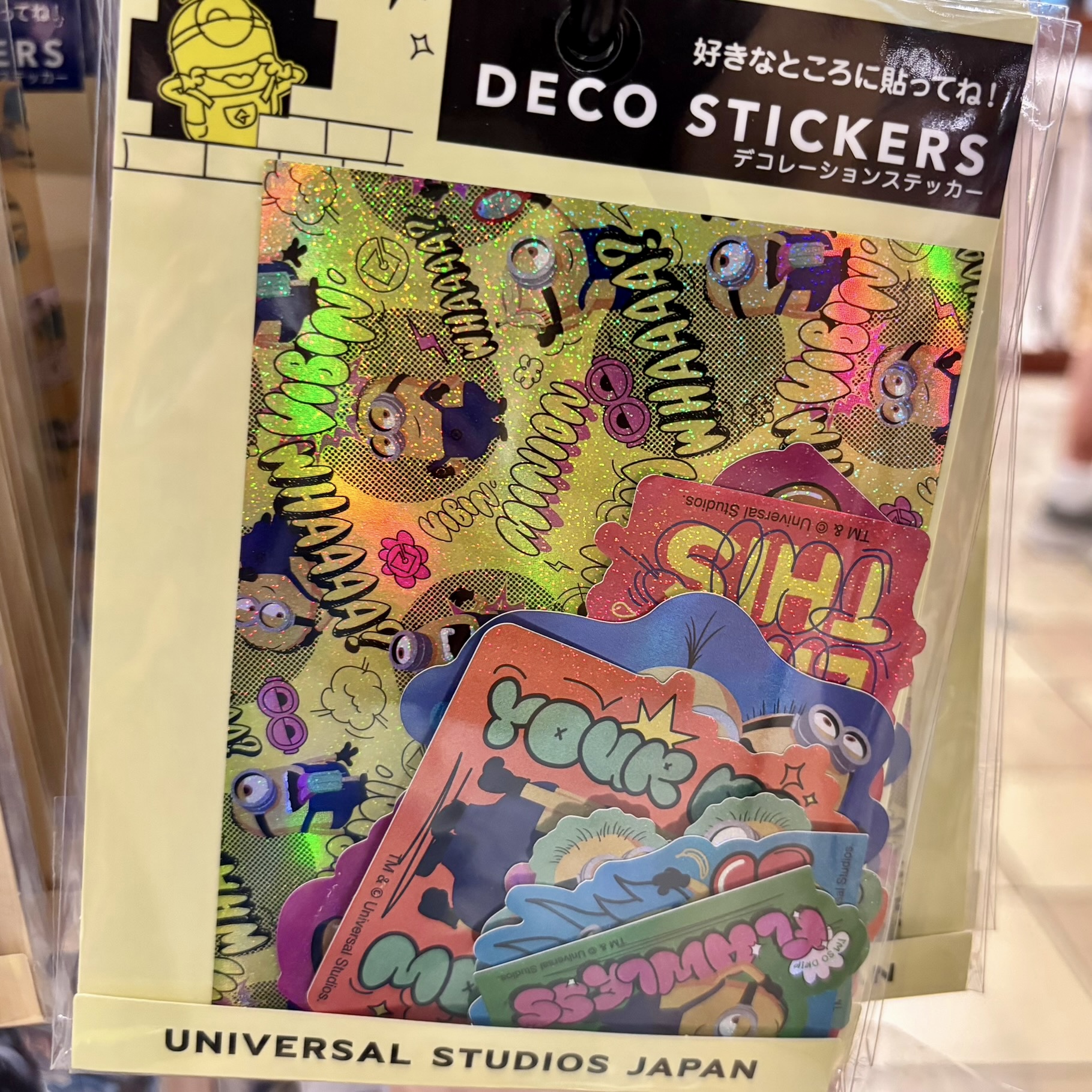 【訂貨】USJ Minions 貼紙套裝 Sticker Set 10pcs（閃）