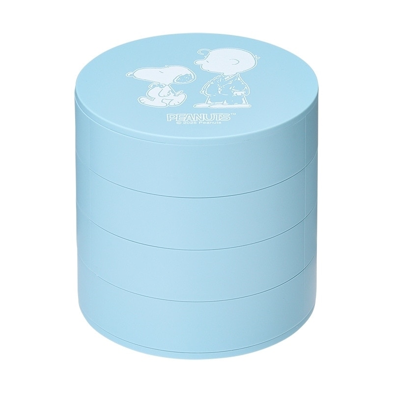【訂貨】Peanuts Snoopy & Charlie Brown 旋轉式多層飾物收納盒（藍）