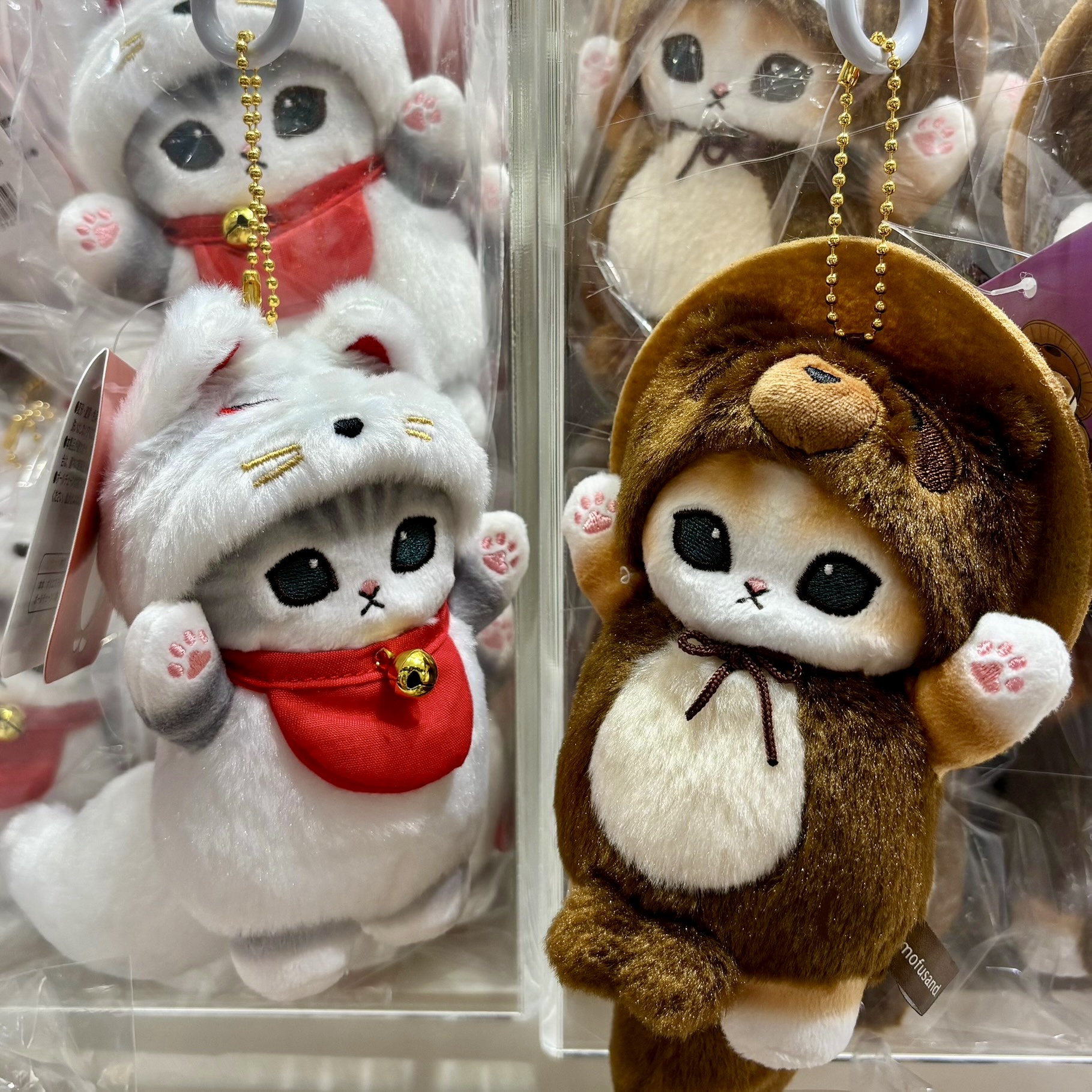 【訂貨】Mofusand 搖尾巴公仔掛飾 - 信樂狸貓 / 稻荷狐狸