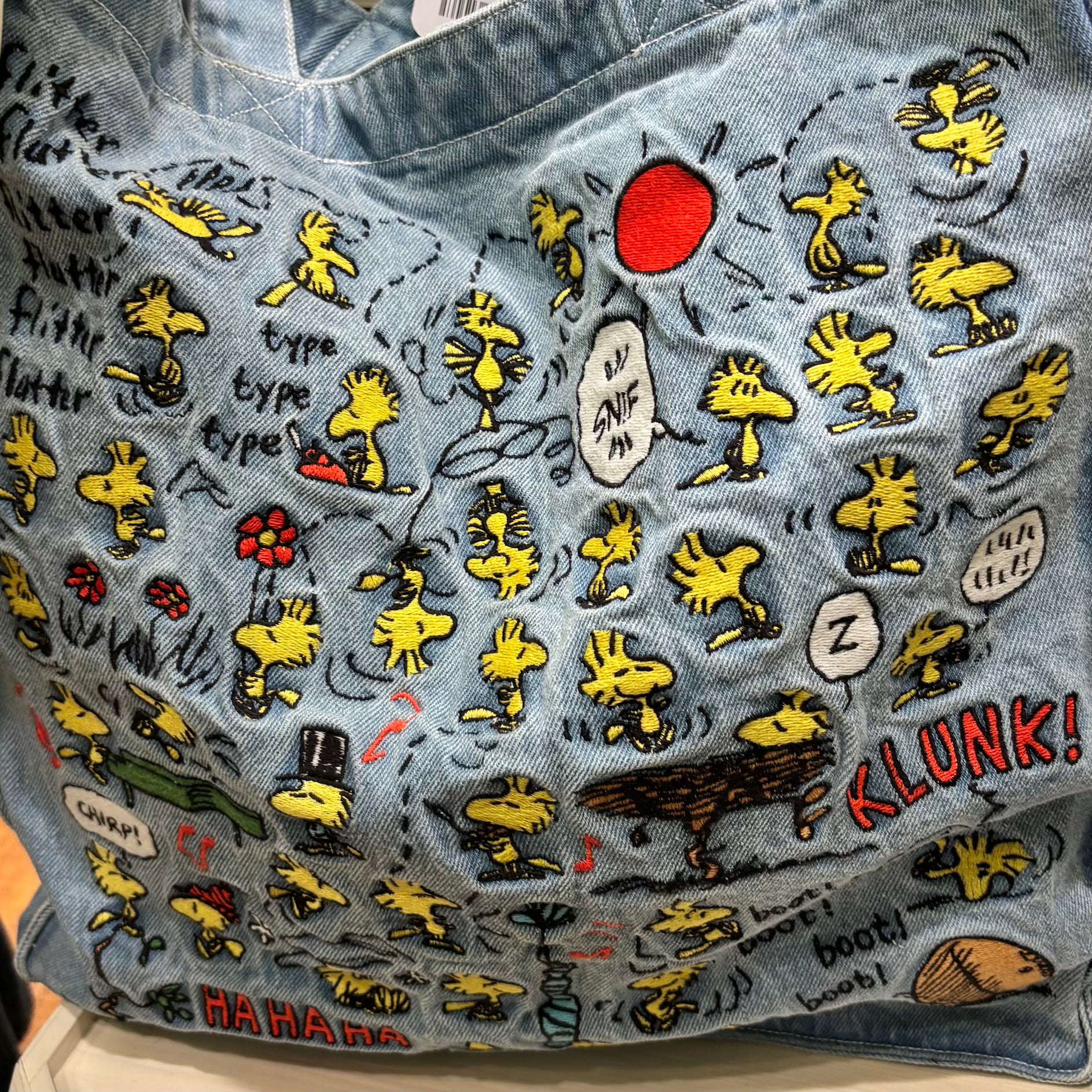 Woodstock 牛仔刺繡手提袋 Tote Bag