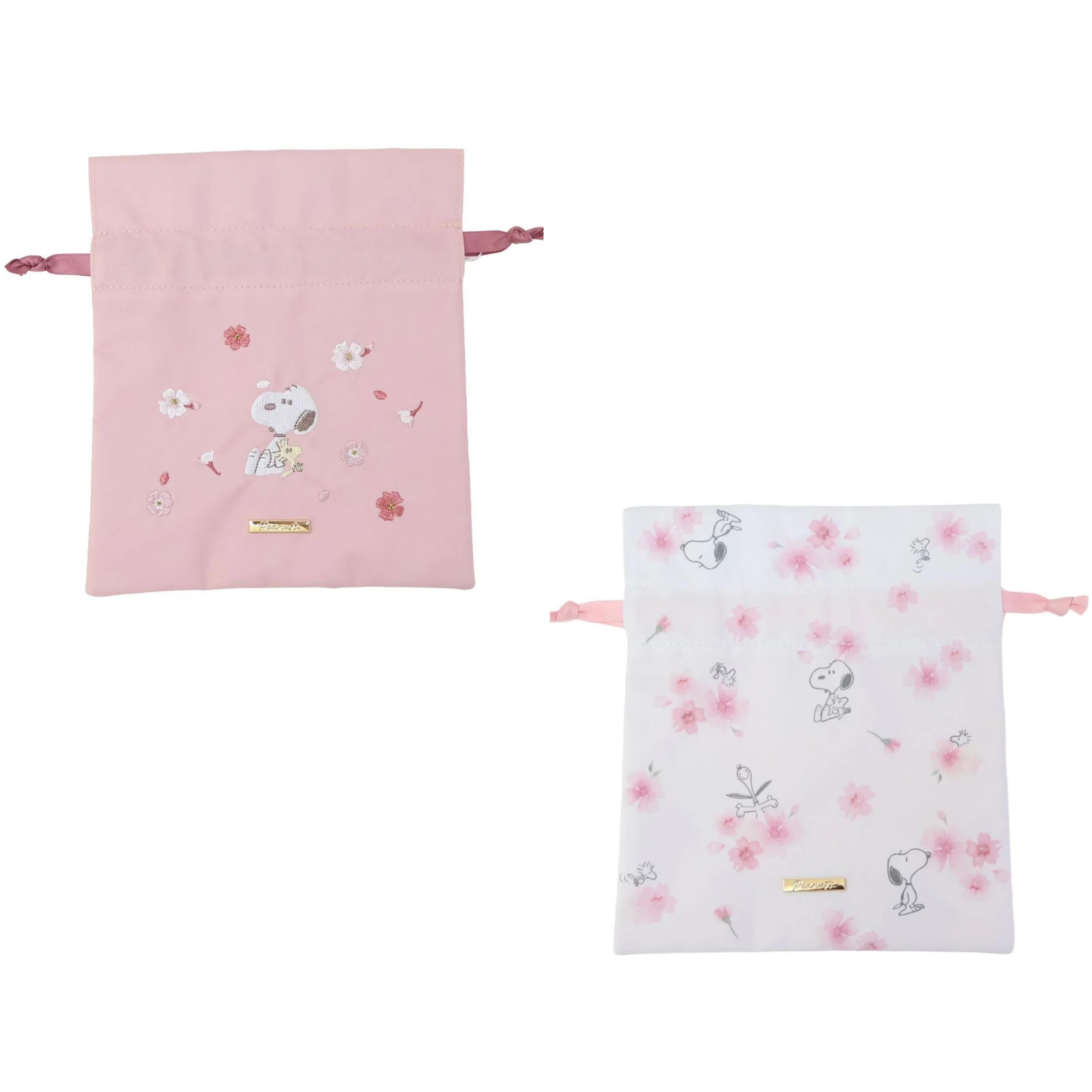 【訂貨】Snoopy Spring Sakura Series 春季櫻花系列 - 索繩袋（兩色可選）