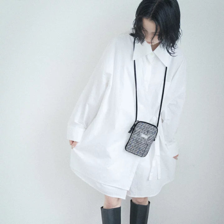 Paul & Joe 刺繡貓咪 Tweed 手機袋 電話袋