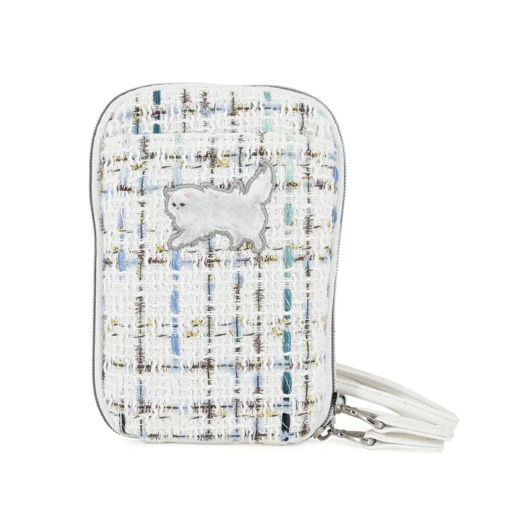 【訂貨】Paul & Joe 刺繡貓咪 Tweed 手機袋 電話袋