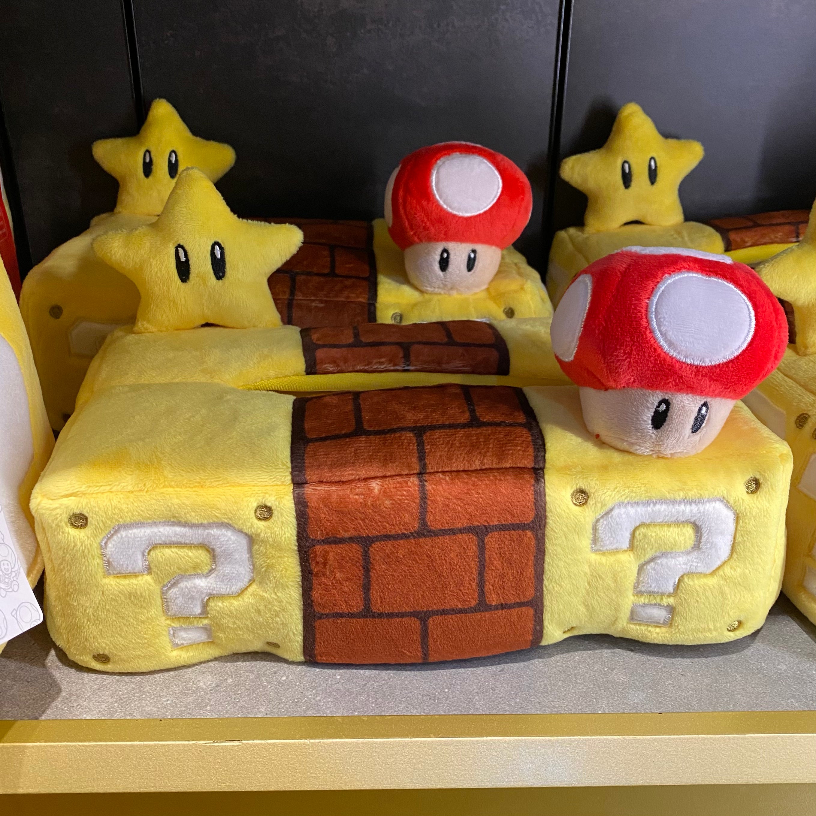 USJ Mario 問號 星星 蘑菇 紙巾盒套