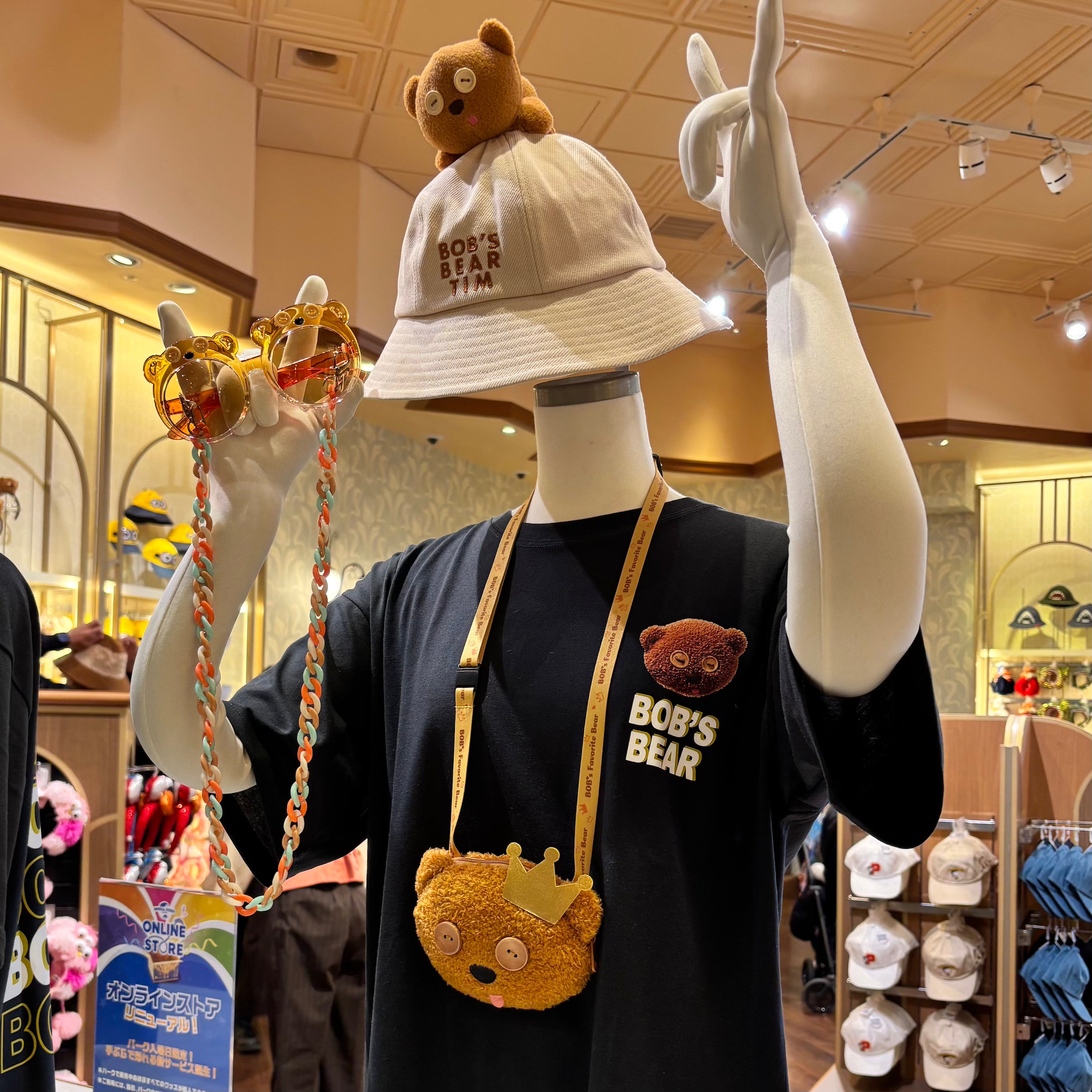 USJ Tim熊 Tim Bear 漁夫帽 (頭頂公仔)
