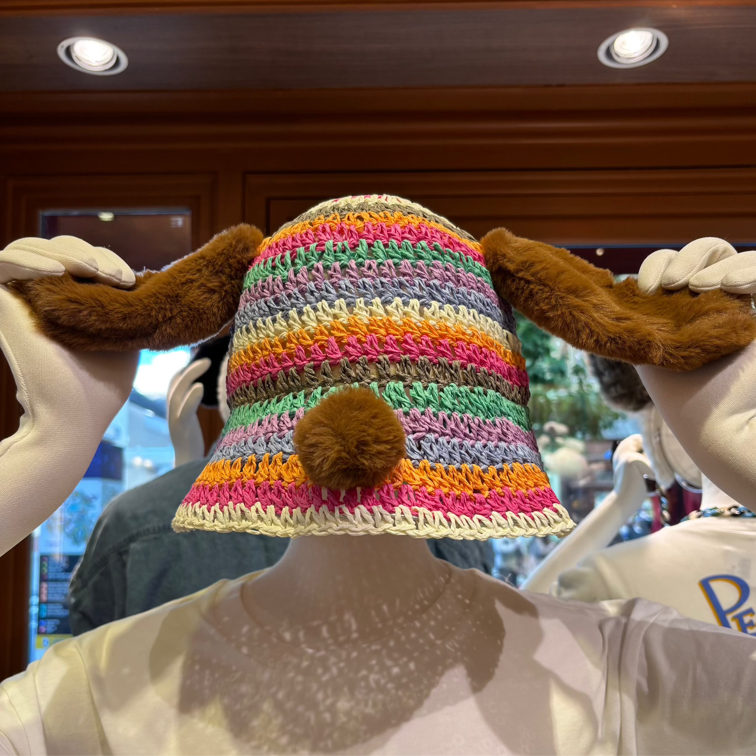 USJ Snoopy 彩色編織 有耳漁夫帽