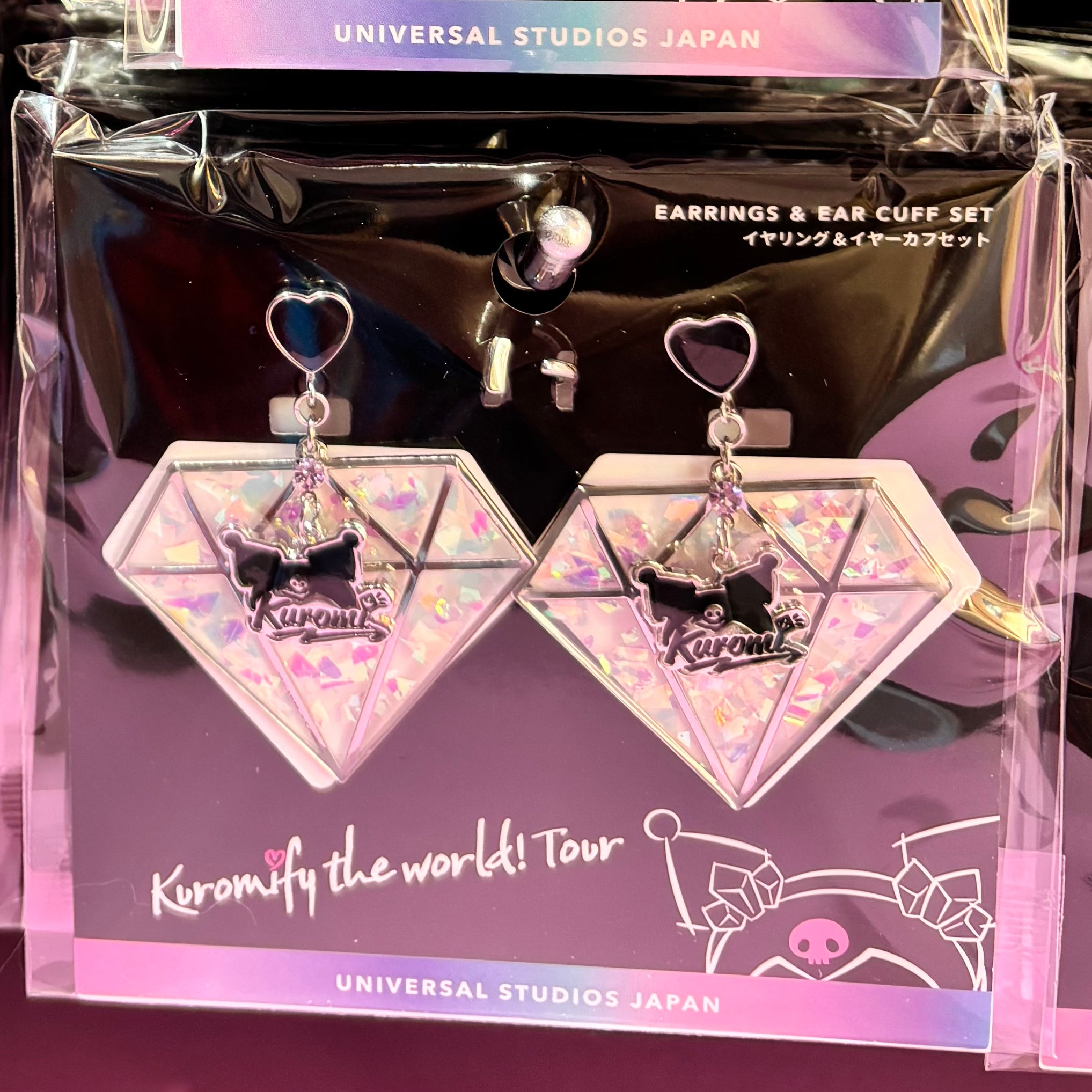 USJ x Kuromi Black Dreams Bloom -  耳環