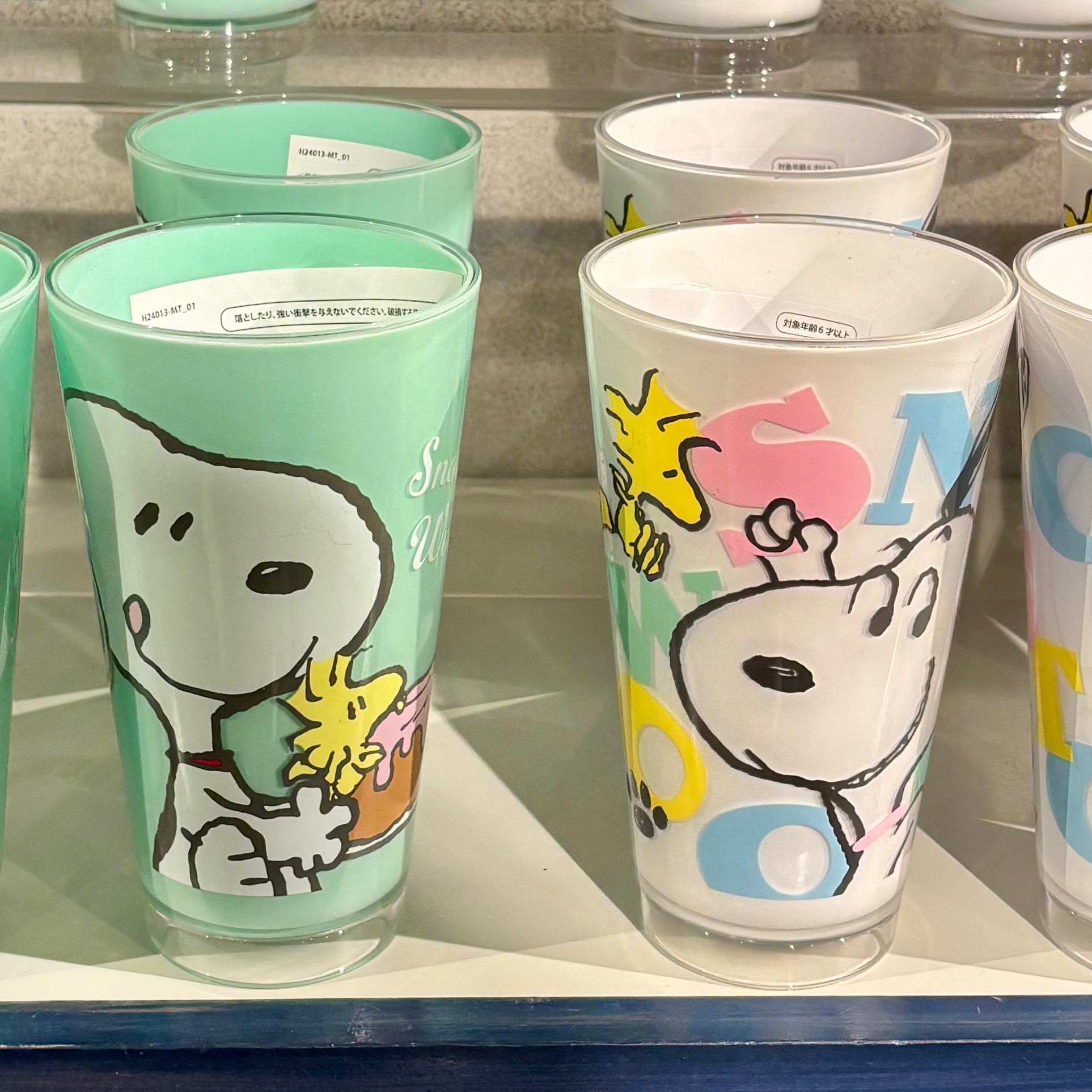【訂貨】USJ Snoopy & Woodstock 高身膠水杯