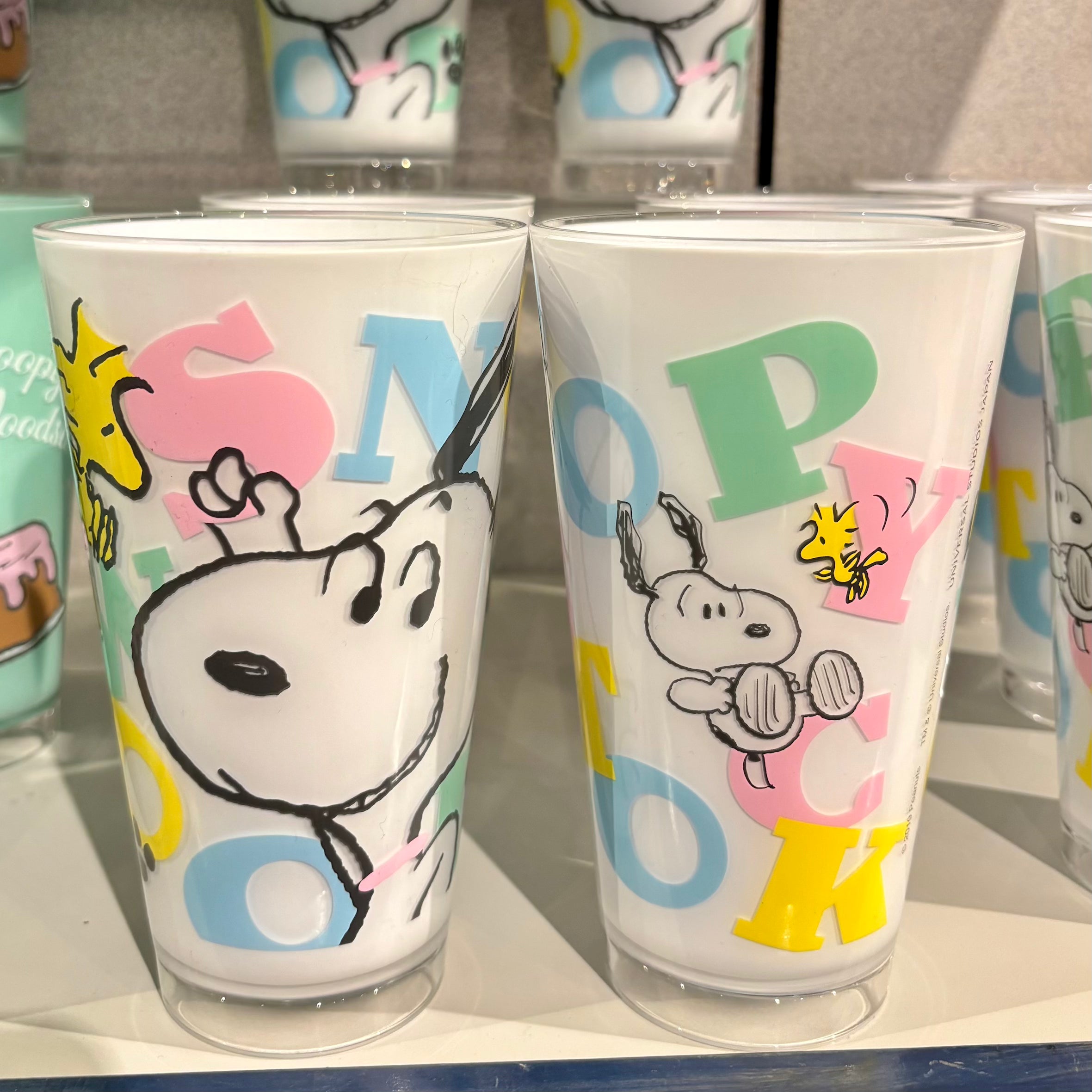 【訂貨】USJ Snoopy & Woodstock 高身膠水杯
