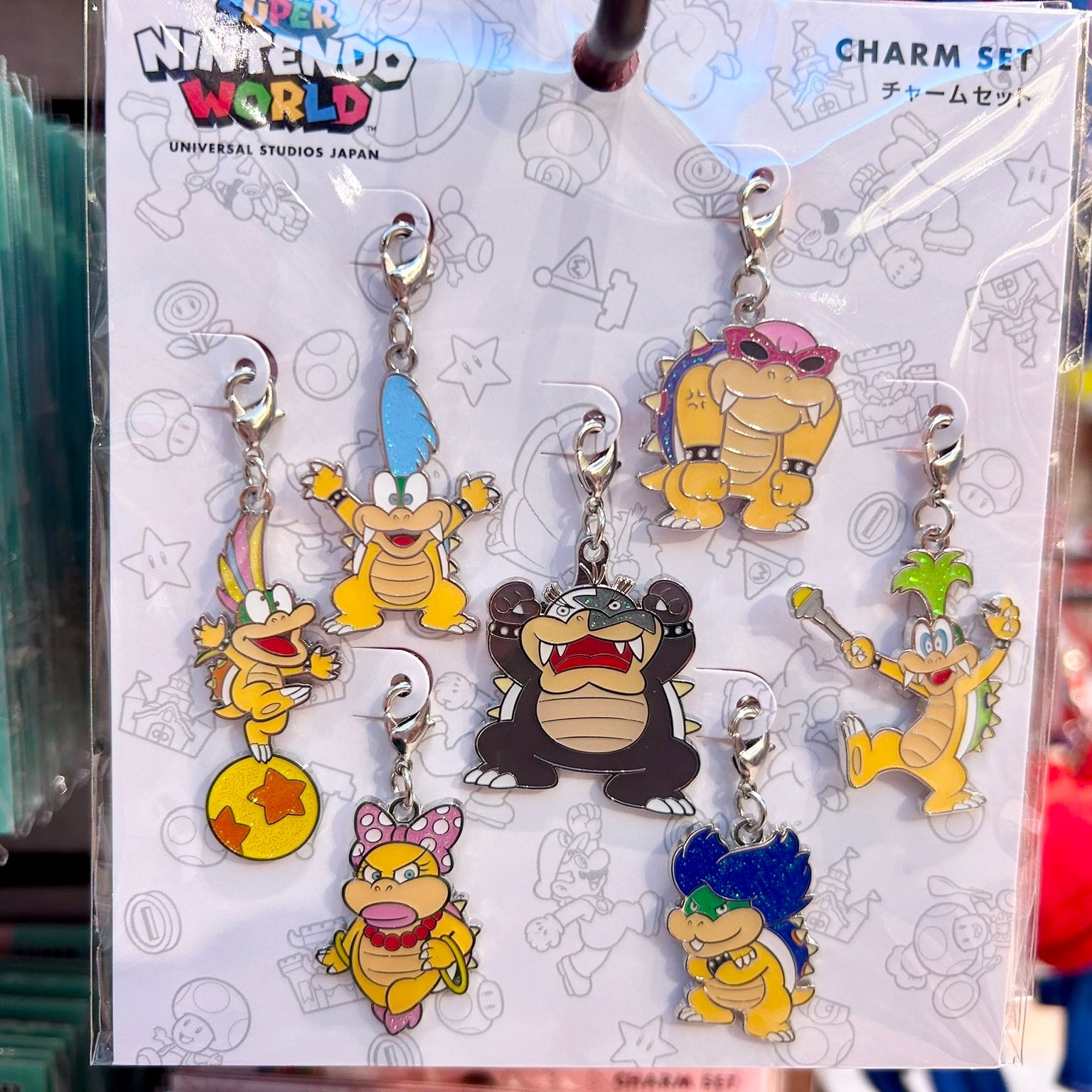 USJ 任天堂世界 庫巴家族 Metal Charm 7pcs Set