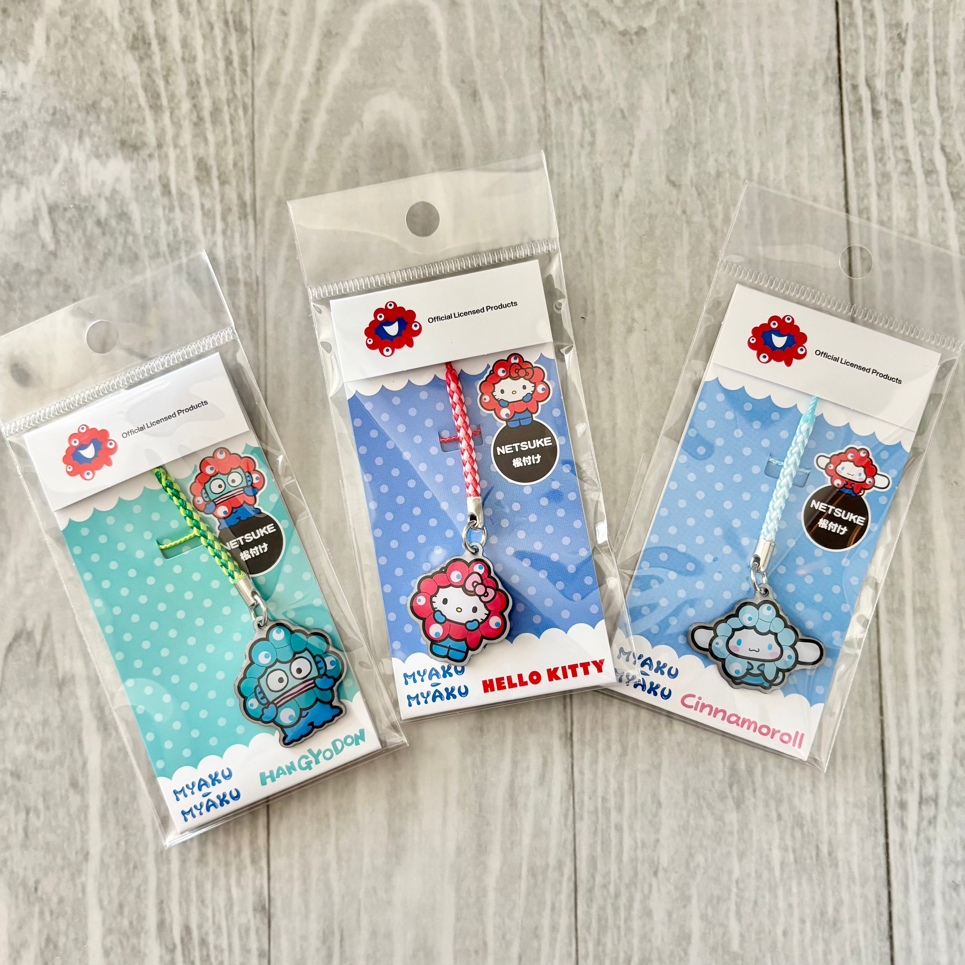 【訂貨】2025年 大阪・關西萬博 脈脈 x Sanrio netsuke 電話繩 小掛飾