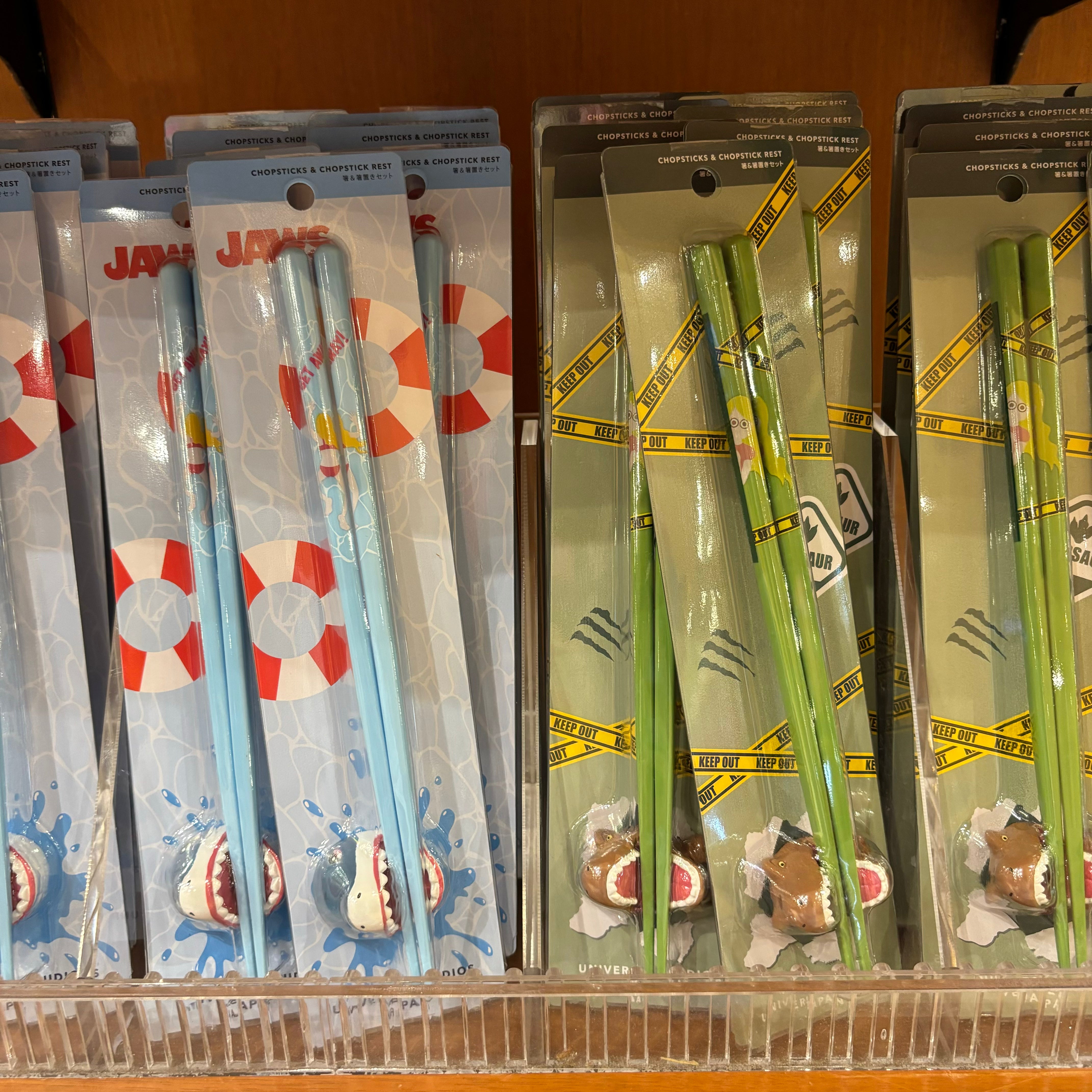 USJ 大白鯊 侏羅紀 暴龍 筷子連筷子托