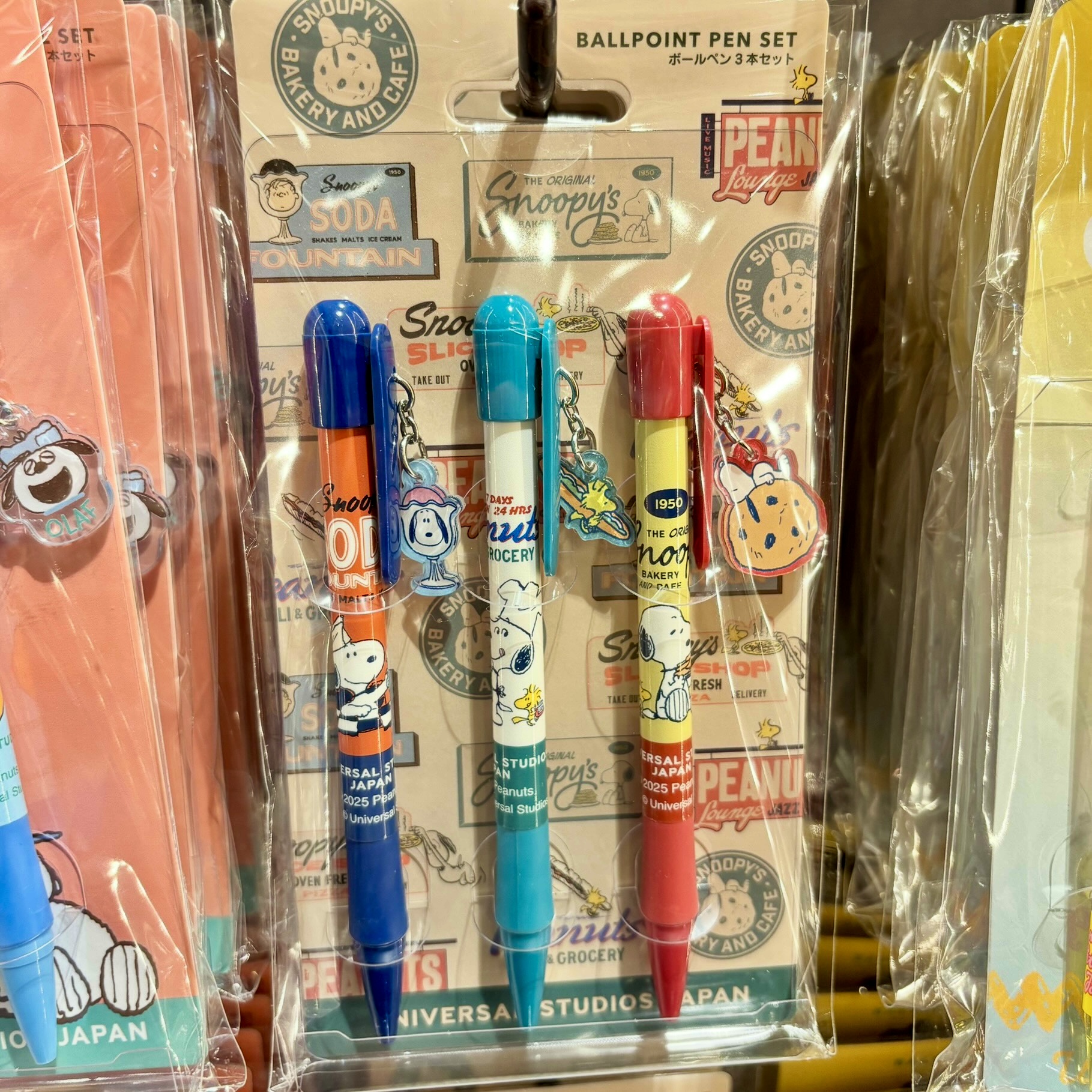 【訂貨】USJ Peanuts Snoopy 原子筆3支套裝（Snoopy's Bakery and Cafe）
