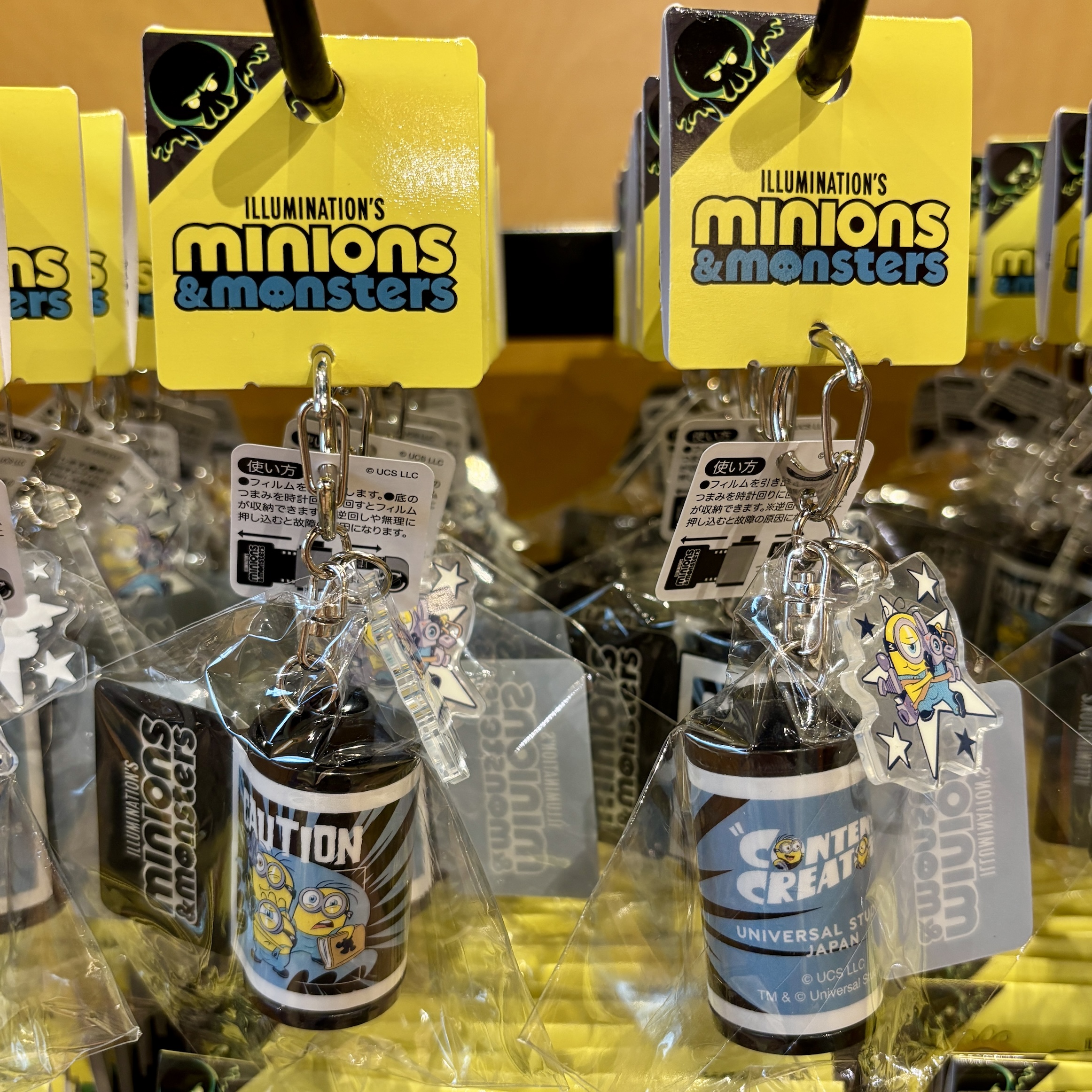 【訂貨】USJ Minions & Monsters 迷你兵團 小小兵 - 菲林造型鑰匙扣 可拉出