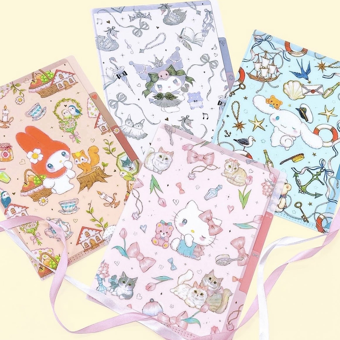 【訂貨】Sanrio x Miki Takei 4th Collection 文具系列 - A5 文件夾 3-Pockets Clear File